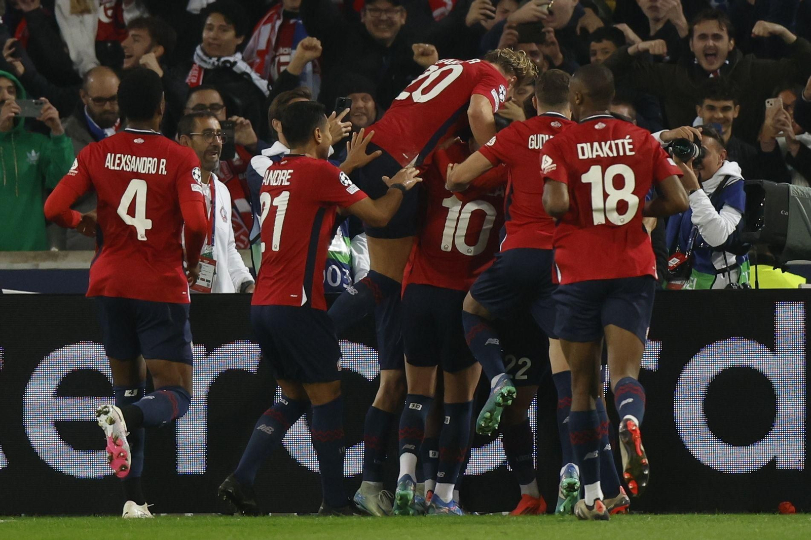 El Lille-Real Madrid, en fotos