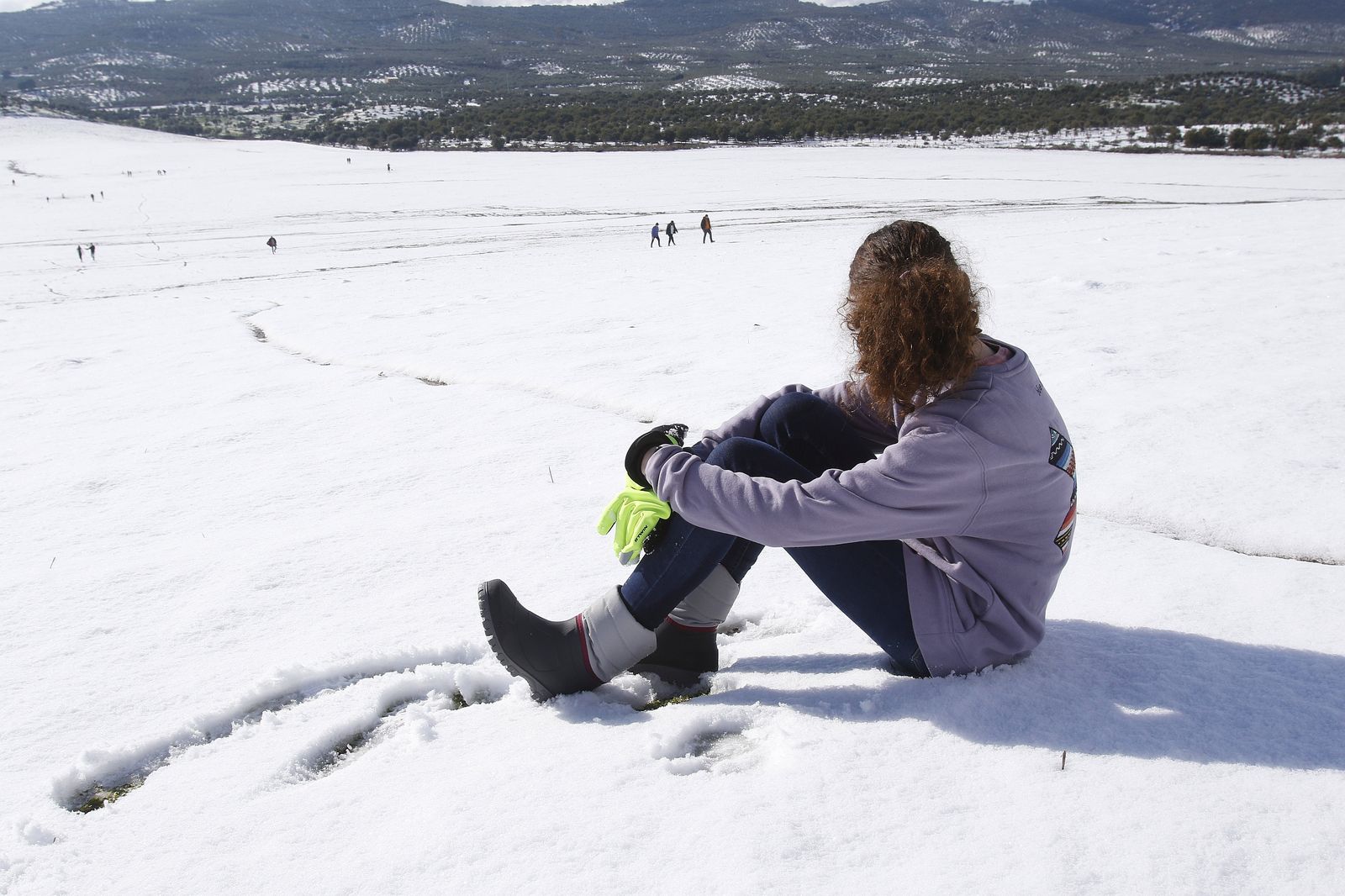 Nieva en la Sierra Norte de Sevilla