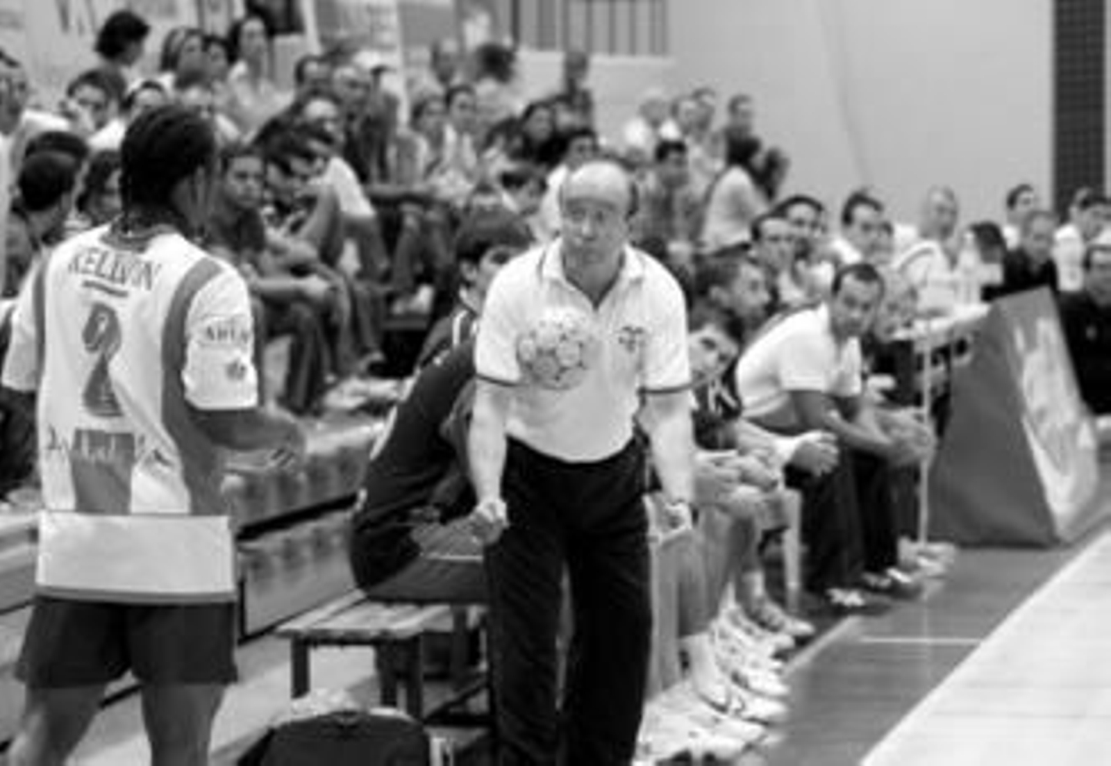 Laguna, gesticulando, en su última visita al Ciudad de Algeciras.