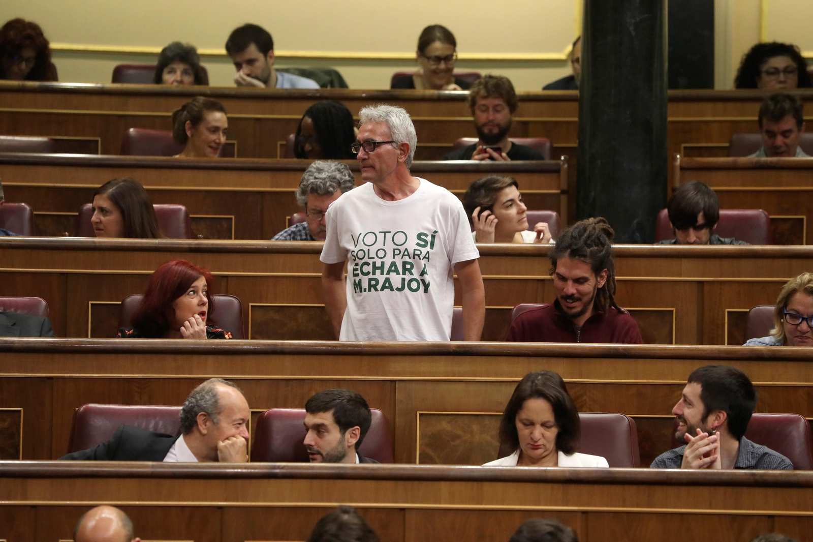 Diego Cañamero, diputado de Podemos, en el hemiciclo.