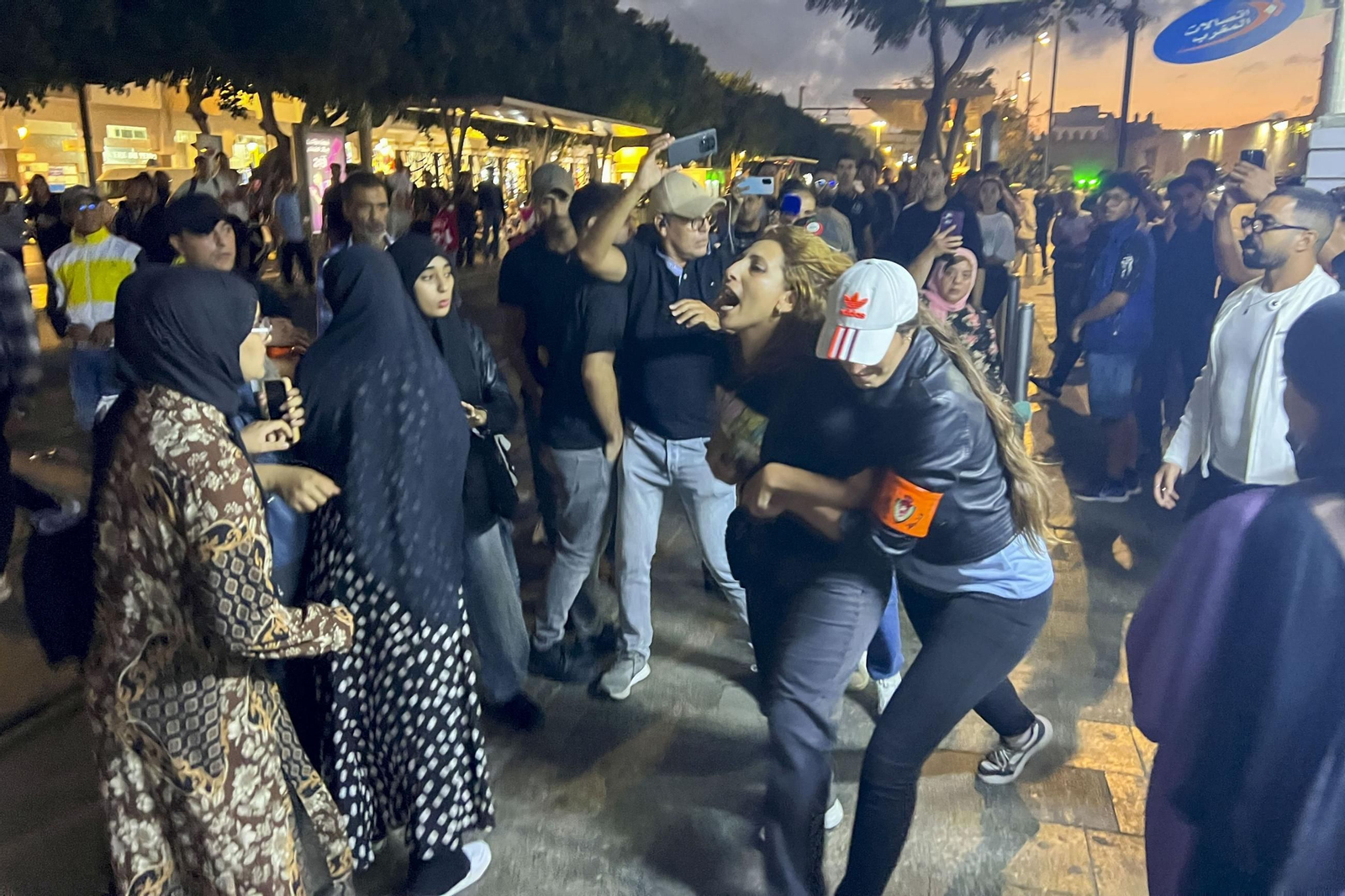 Una de las recientes protestas en Rabat.