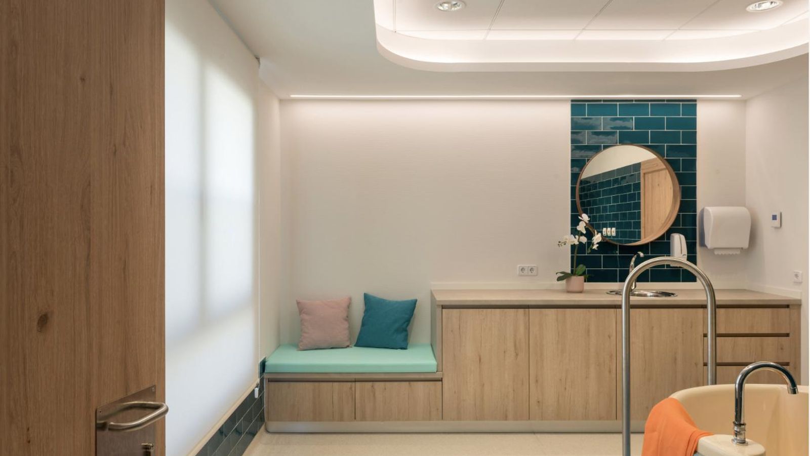 Aspecto del paritorio diseñado por Parra – Müller