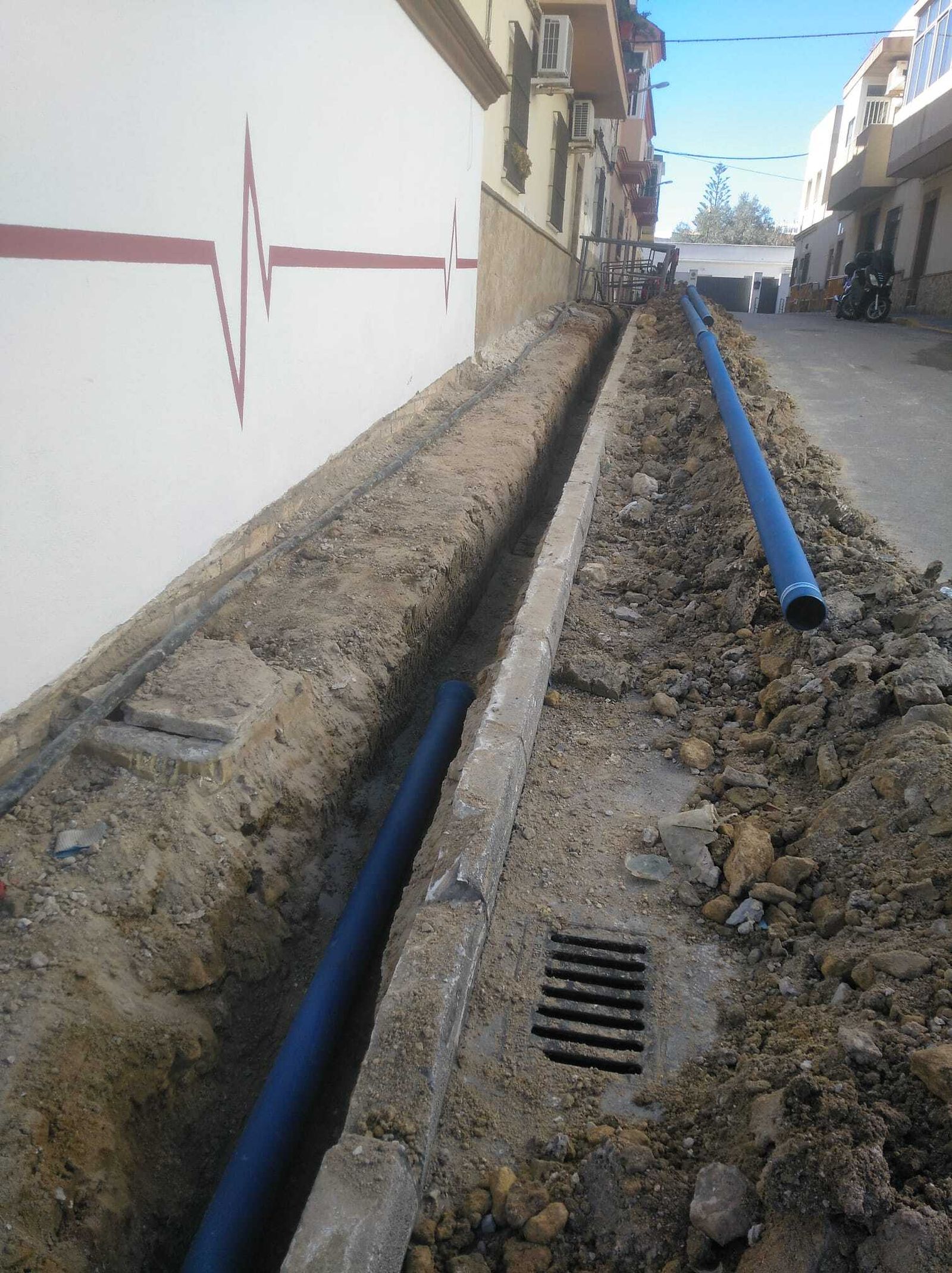 La intervención, en la calle Honduras.