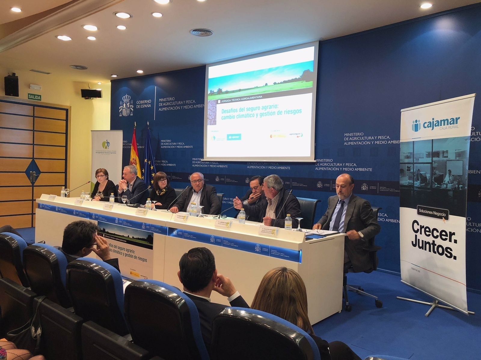 La jornada sobre seguros agrarios se celebró ayer en el Ministerio de Agricultura.