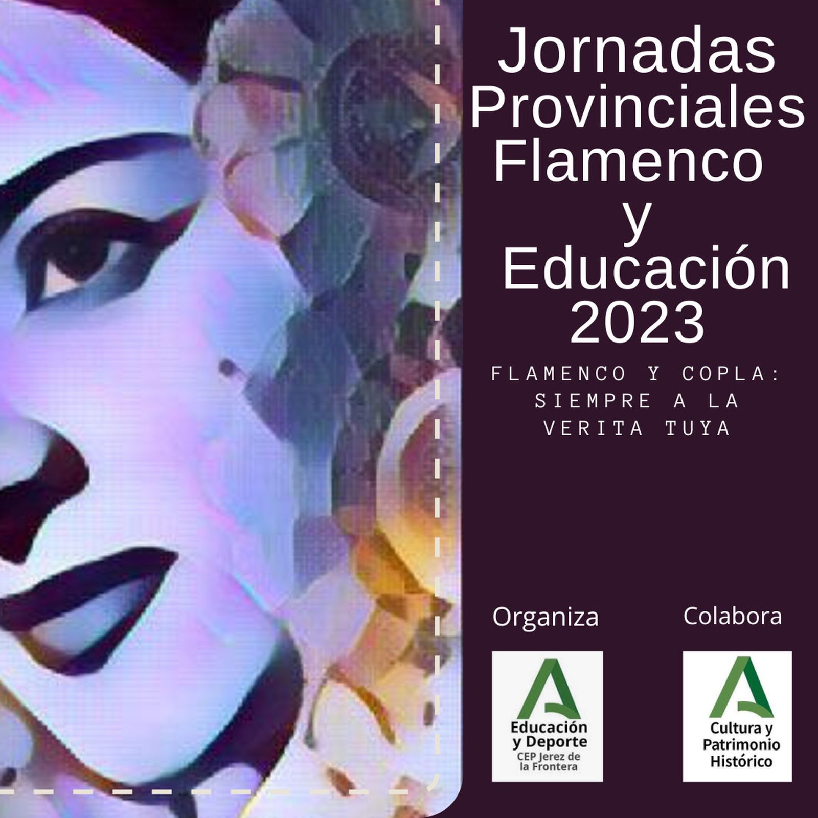 Detalle del cartel de las jornadas Provinciales Flamenco y Educación.