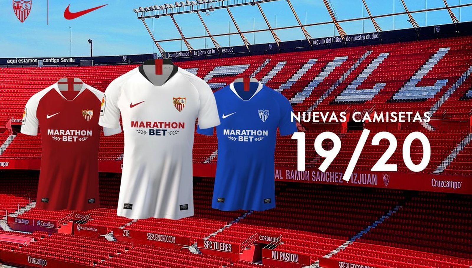 El Sevilla presenta sus nuevas camisetas