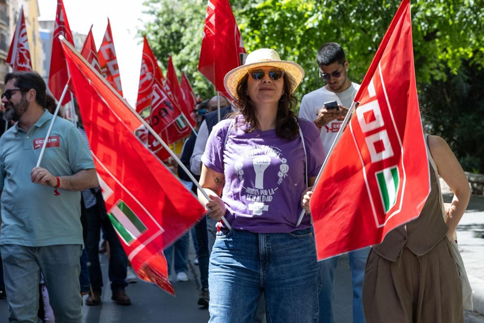 Manifestación convocada por el 1º de Mayo