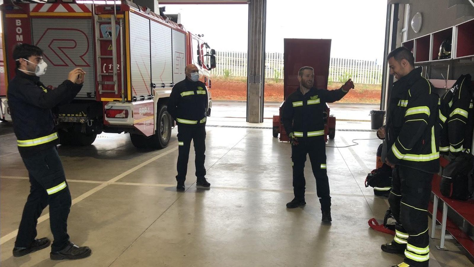 Un instante de la grabación de uno de los vídeos.