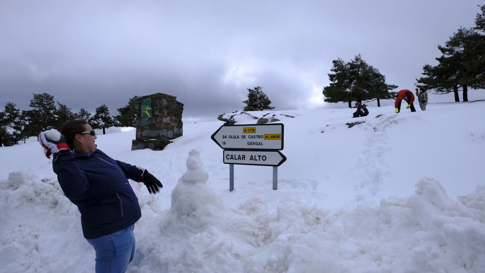 Imágenes del temporal de nieve en la provincia de Almería.