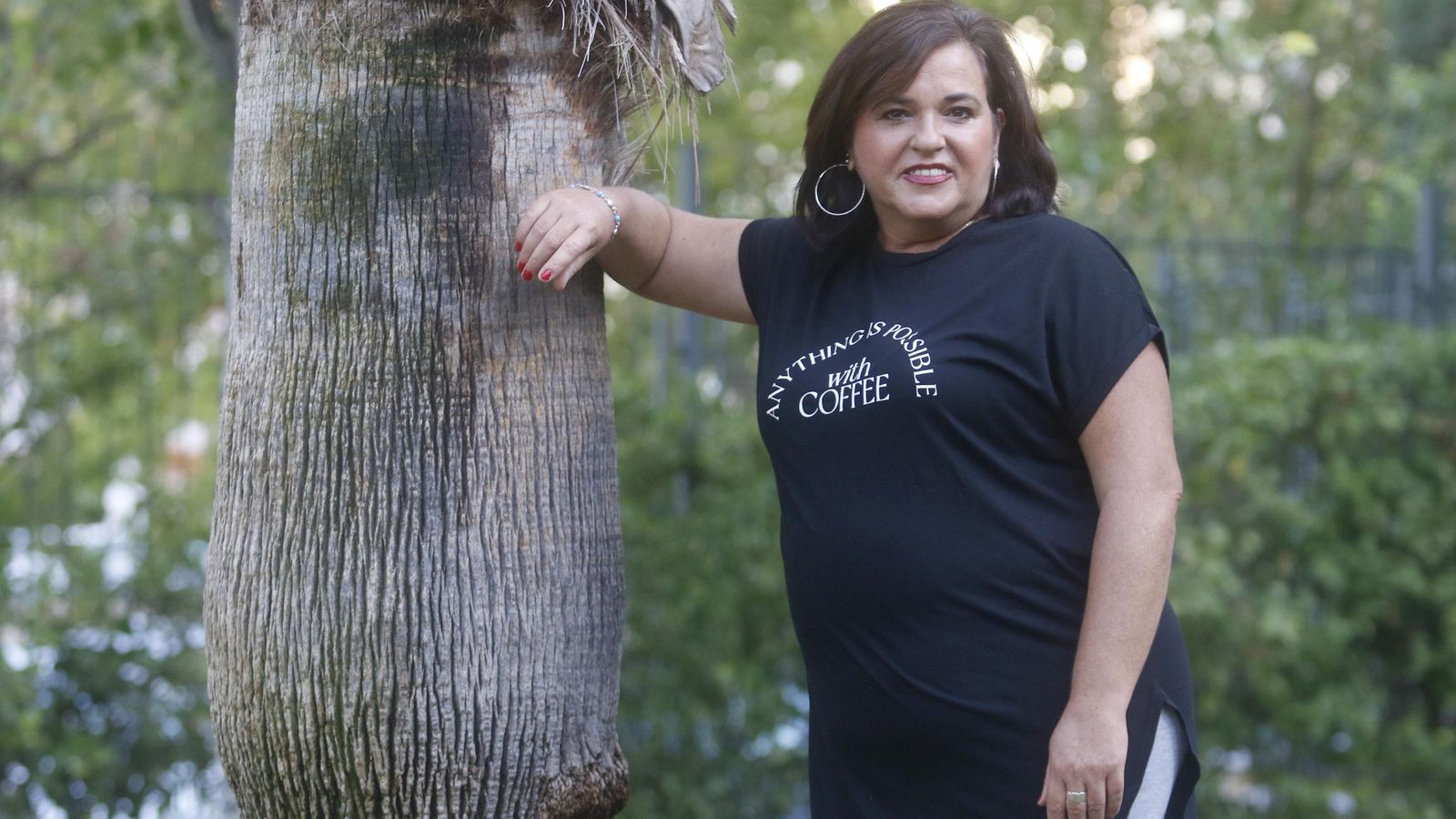 Esther Soraya León, en el parque Juan Carlos I.
