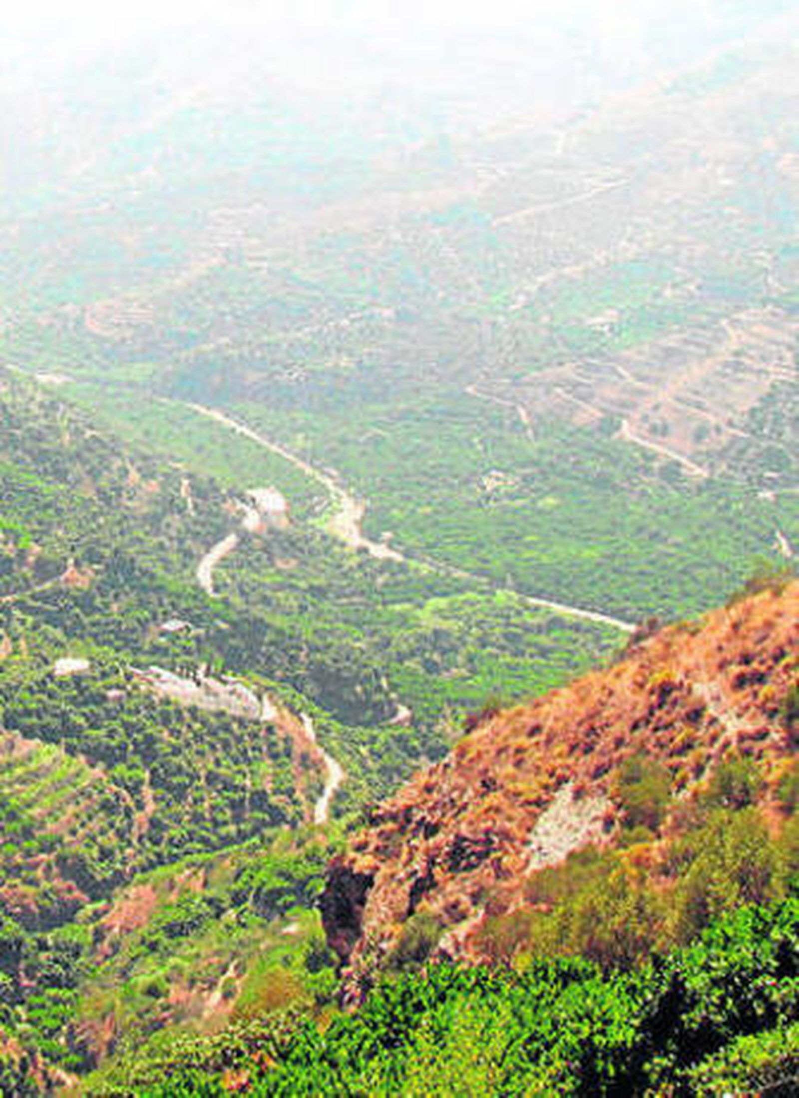 Valle del río Verde en Otívar.