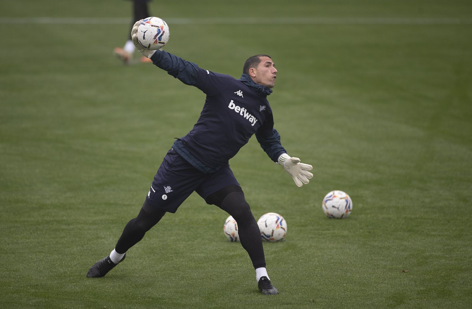 Joel, en un entrenamiento reciente en la ciudad deportiva.