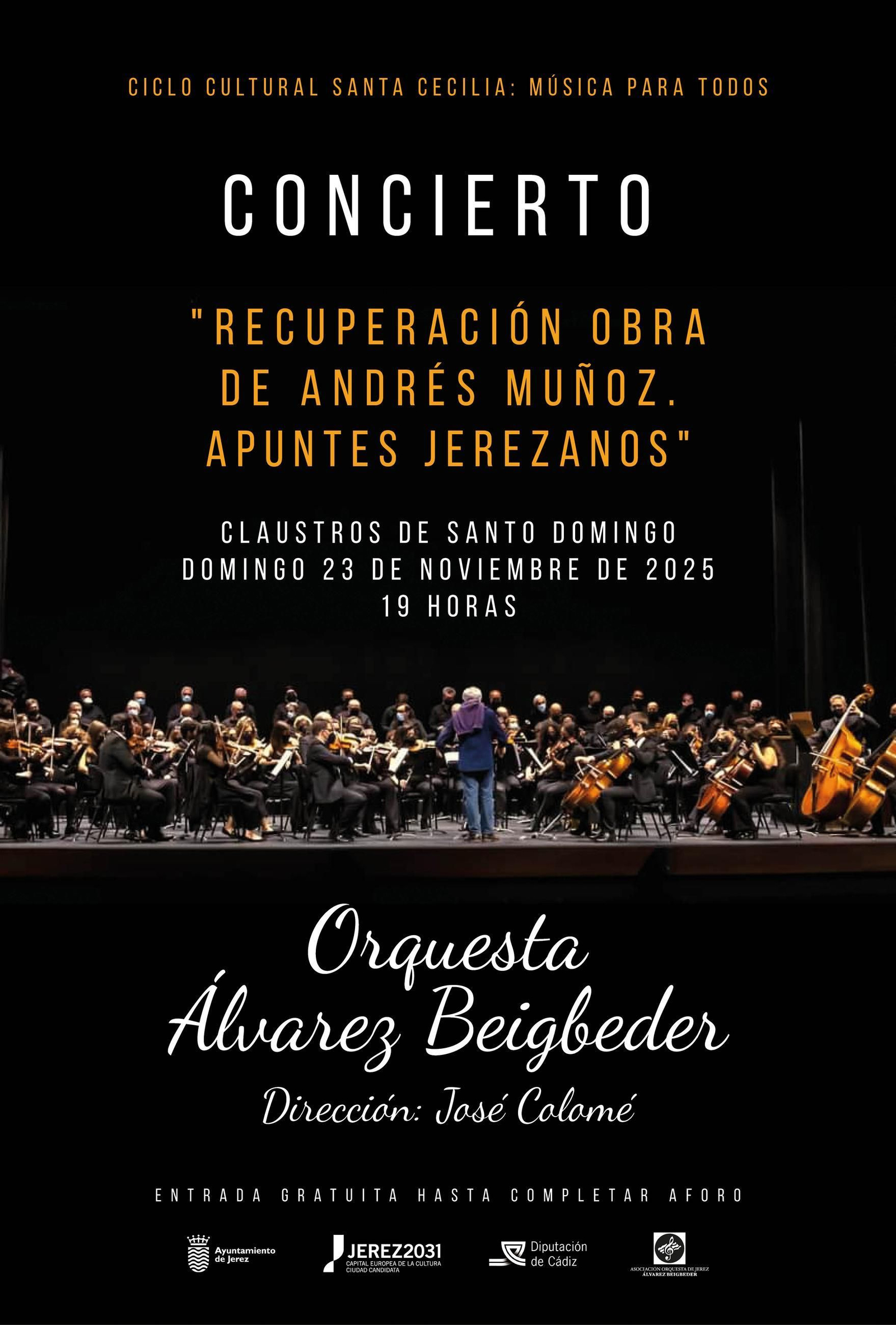 Cartel del concierto en Jerez.