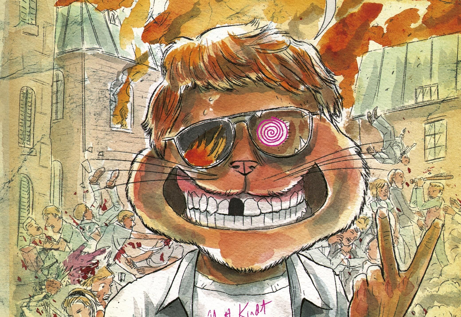 Ilustración de la portada del cómic. Ilustración de la portada del cómic.