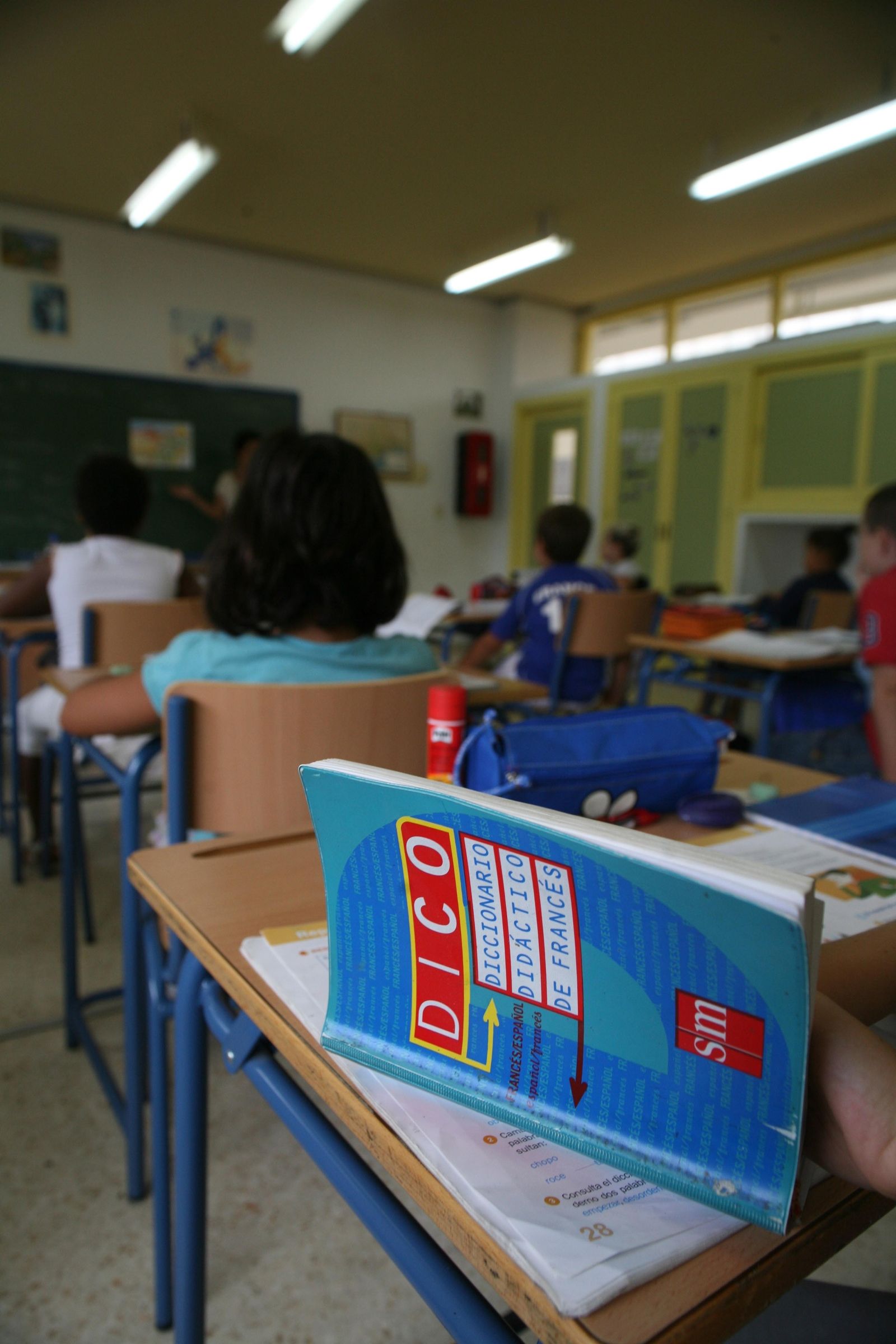 Alumnos en una clase bilingüe.