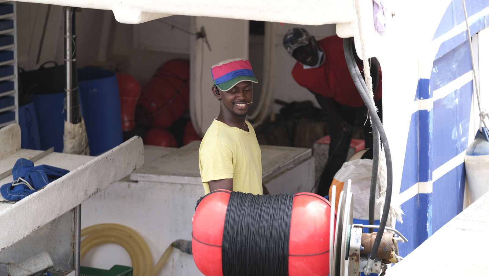 Primera piedra de la nueva lonja del Puerto Pesquero de Roquetas de Mar