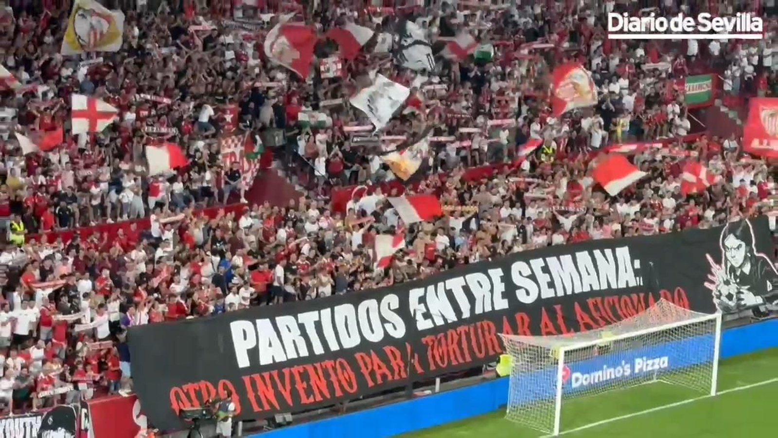 Biris Norte rompe su "descanso" con un nuevo tifo reivindicativo