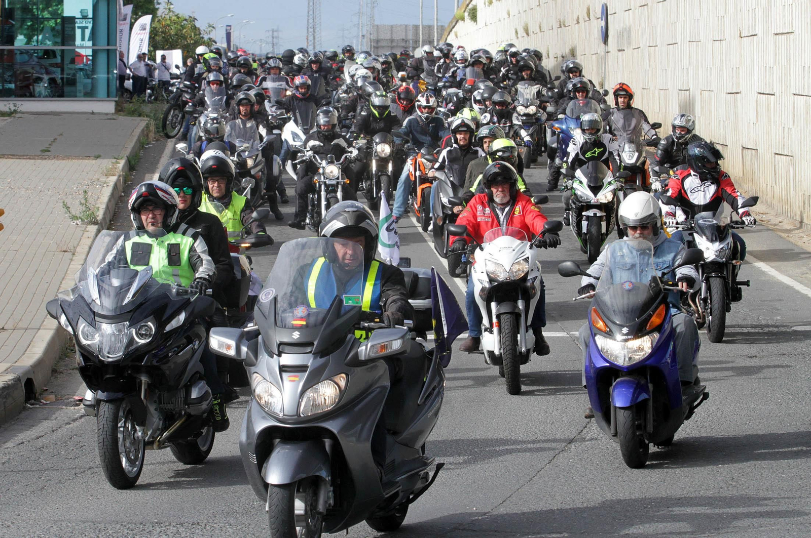 Imágenes  de la II Ruta Solidaria en Moto organizada por CSIF en beneficio de Cruz Roja