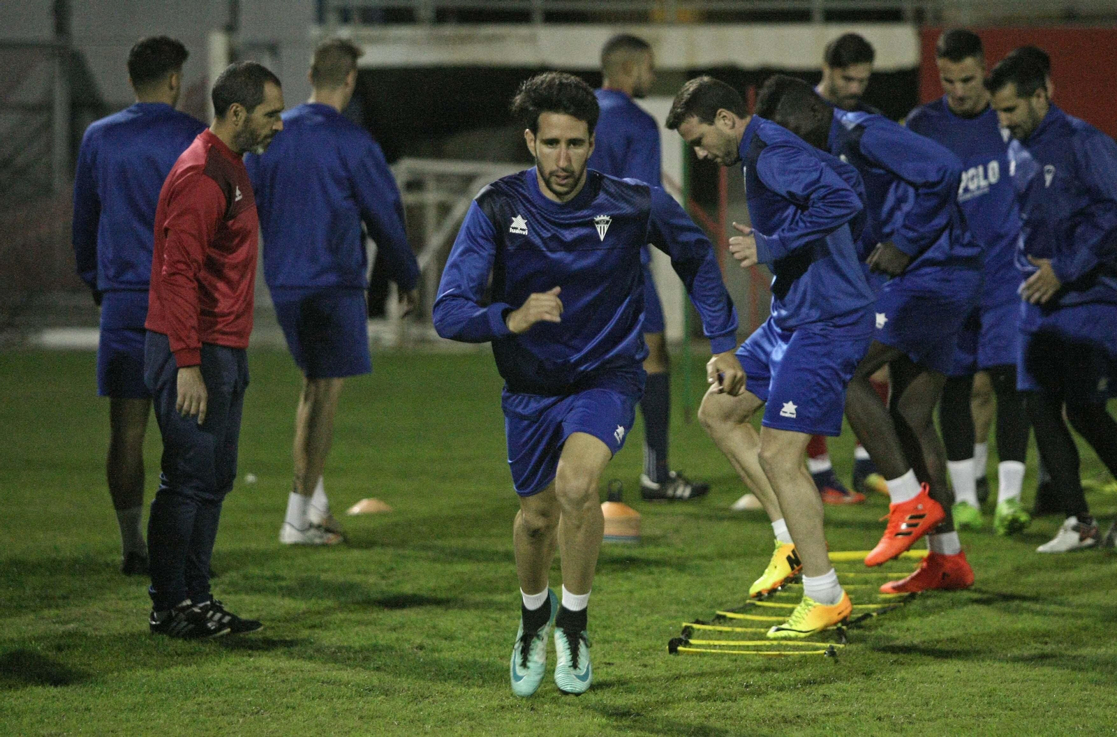 Ranchero, en un entrenamiento cuando militaba en el Algeciras.