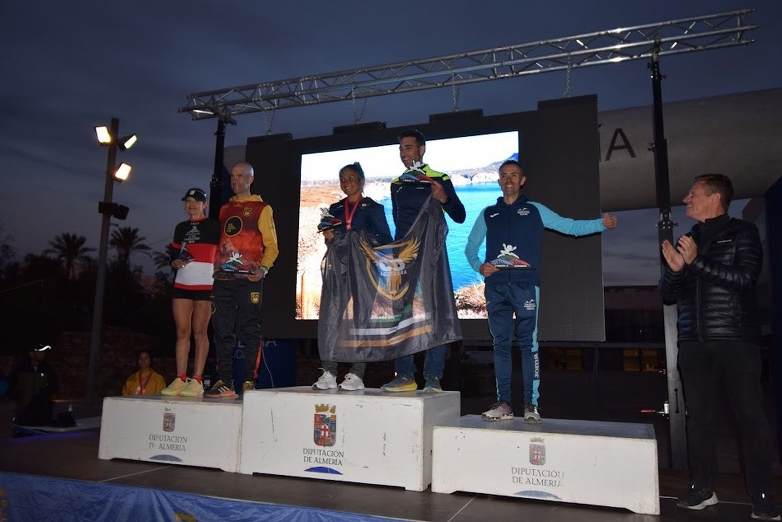 Podio de la X Ultramaraton  Costa de Almería