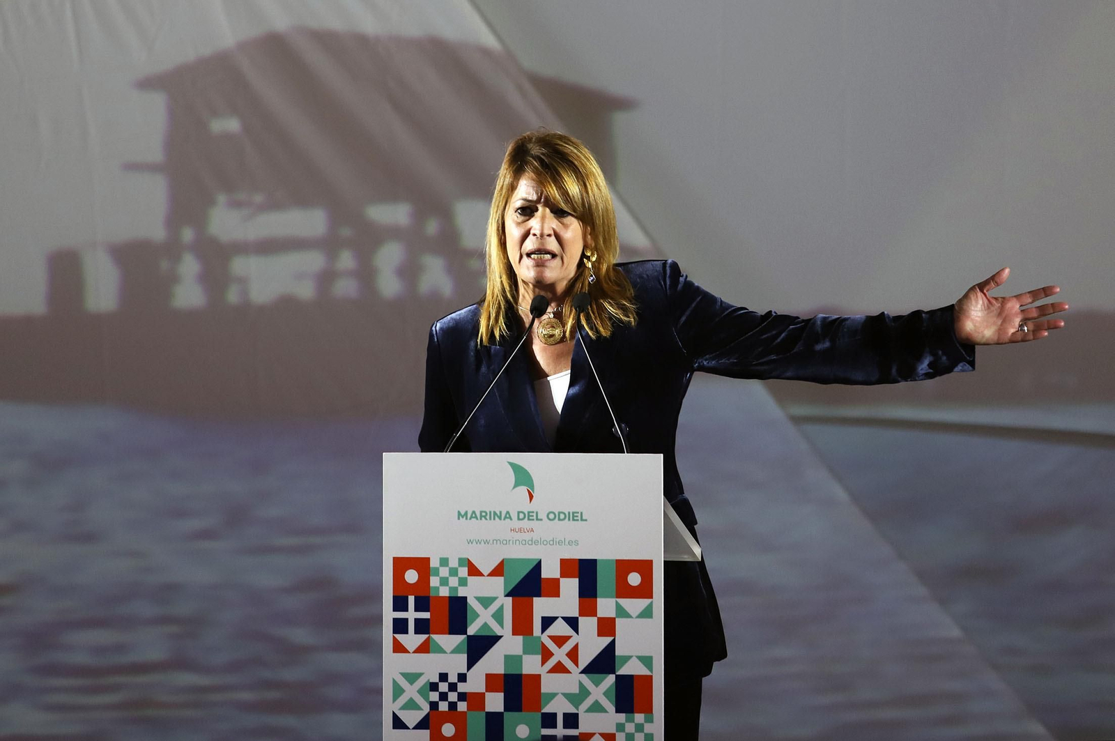 Imágenes del acto de inicio de las obras de la Marina Deportiva del Puerto de Huelva