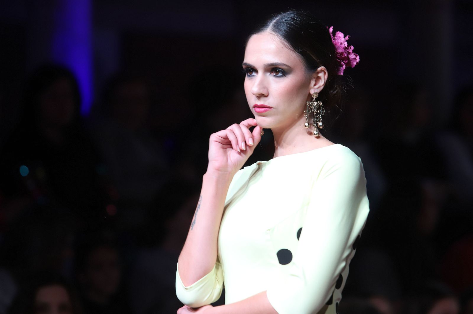 Huelva Flamenca 2023. Imágenes de la pasarela de moda flamenca de la modista Adelina Infante