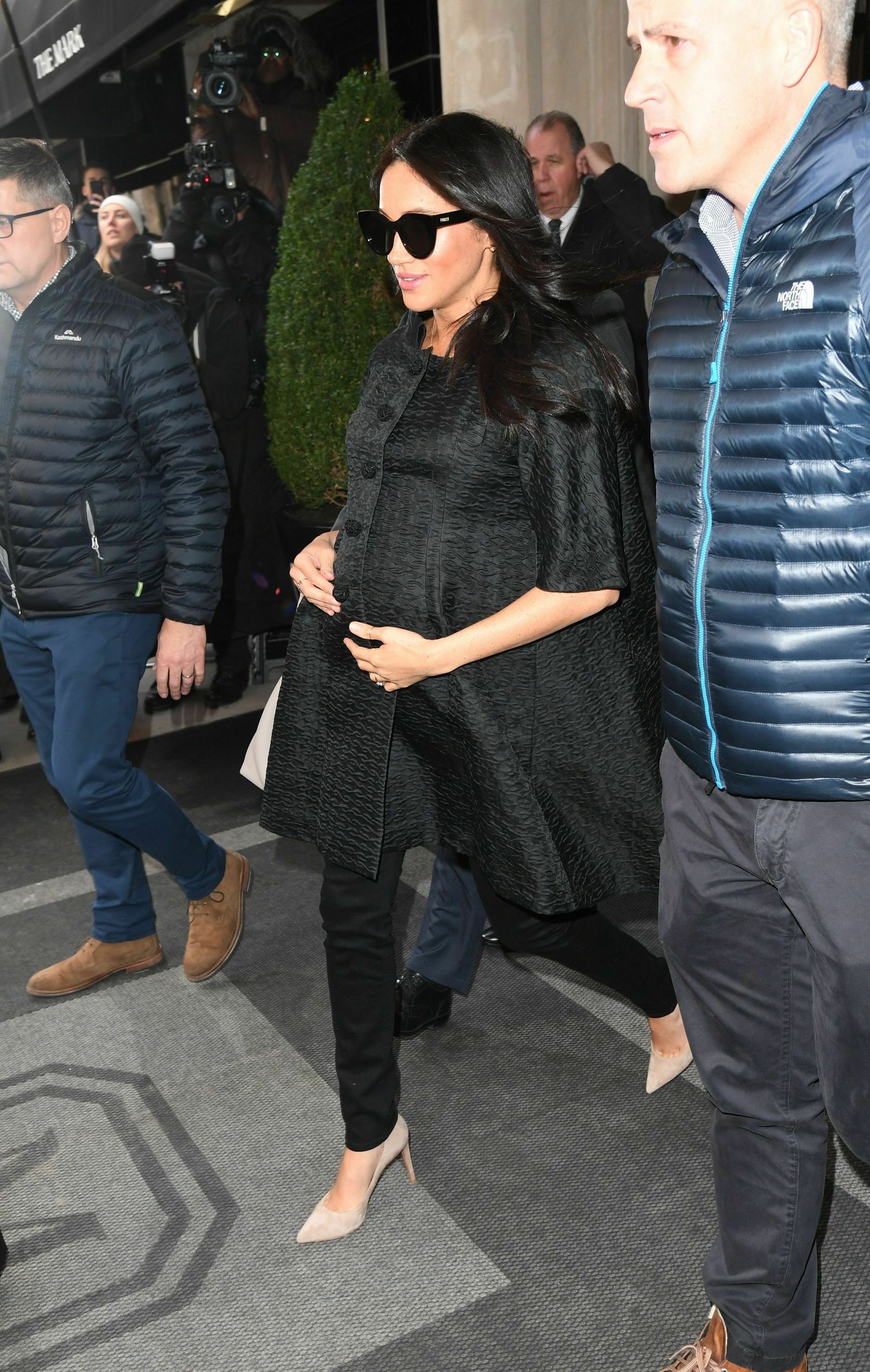 La duquesa de Sussex, en Nueva York, tras celebrar su primera 'baby shower'.