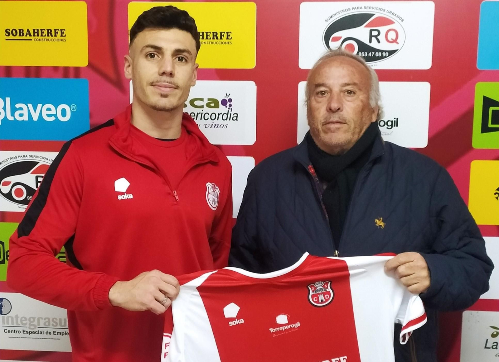 David Ordóñez, junto a su presidente Fernando Jiménez.