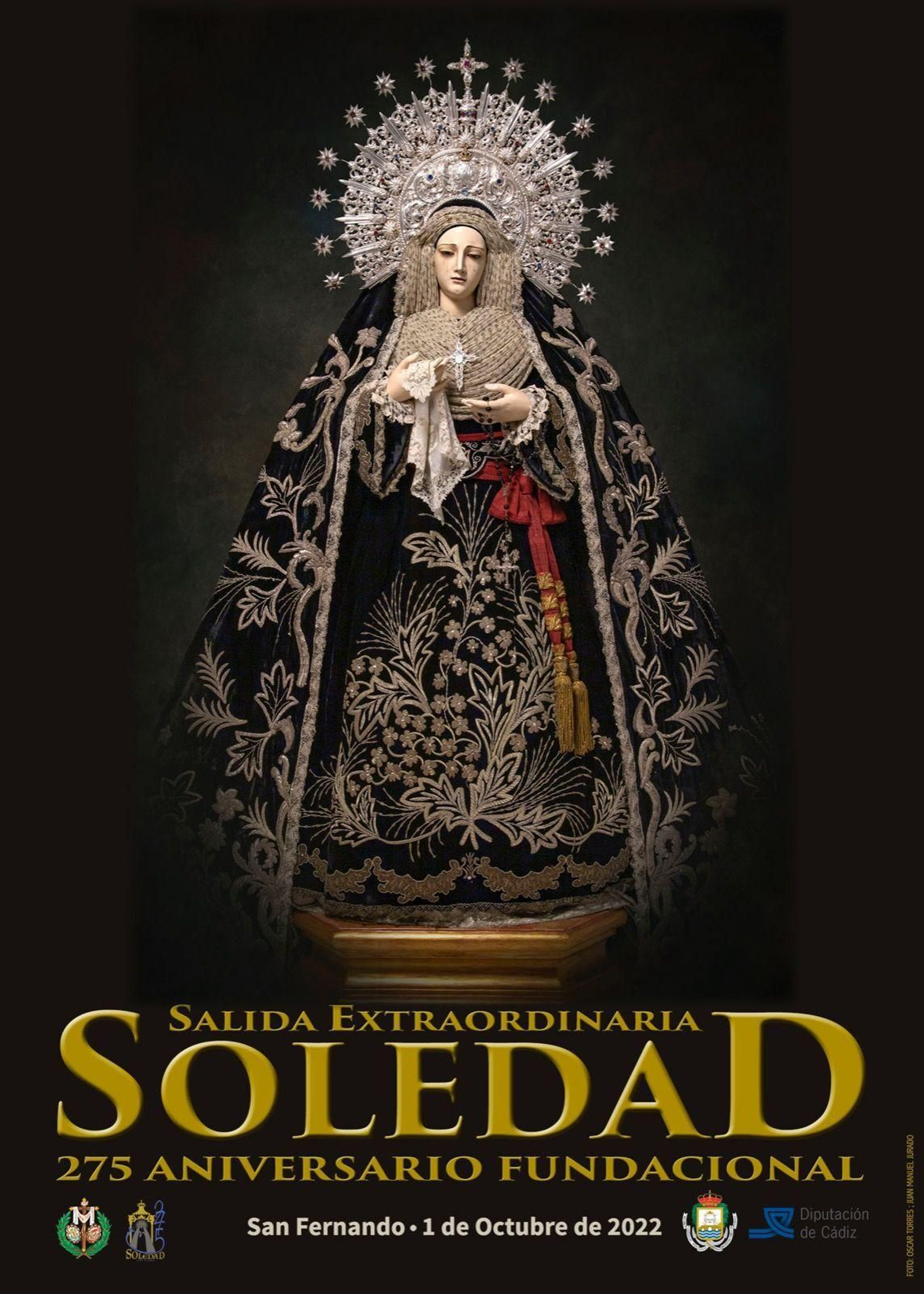 Cartel anunciador de la salida procesional de la Soledad.