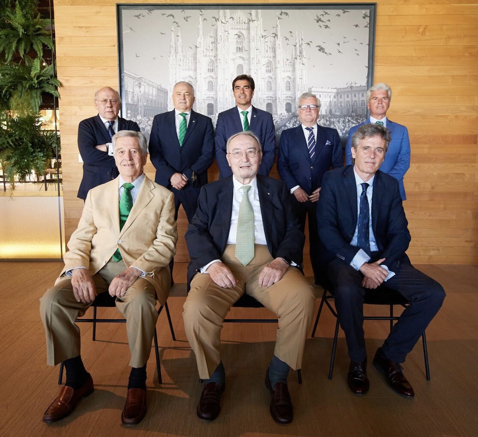 Posado de los presidentes históricos del Betis.