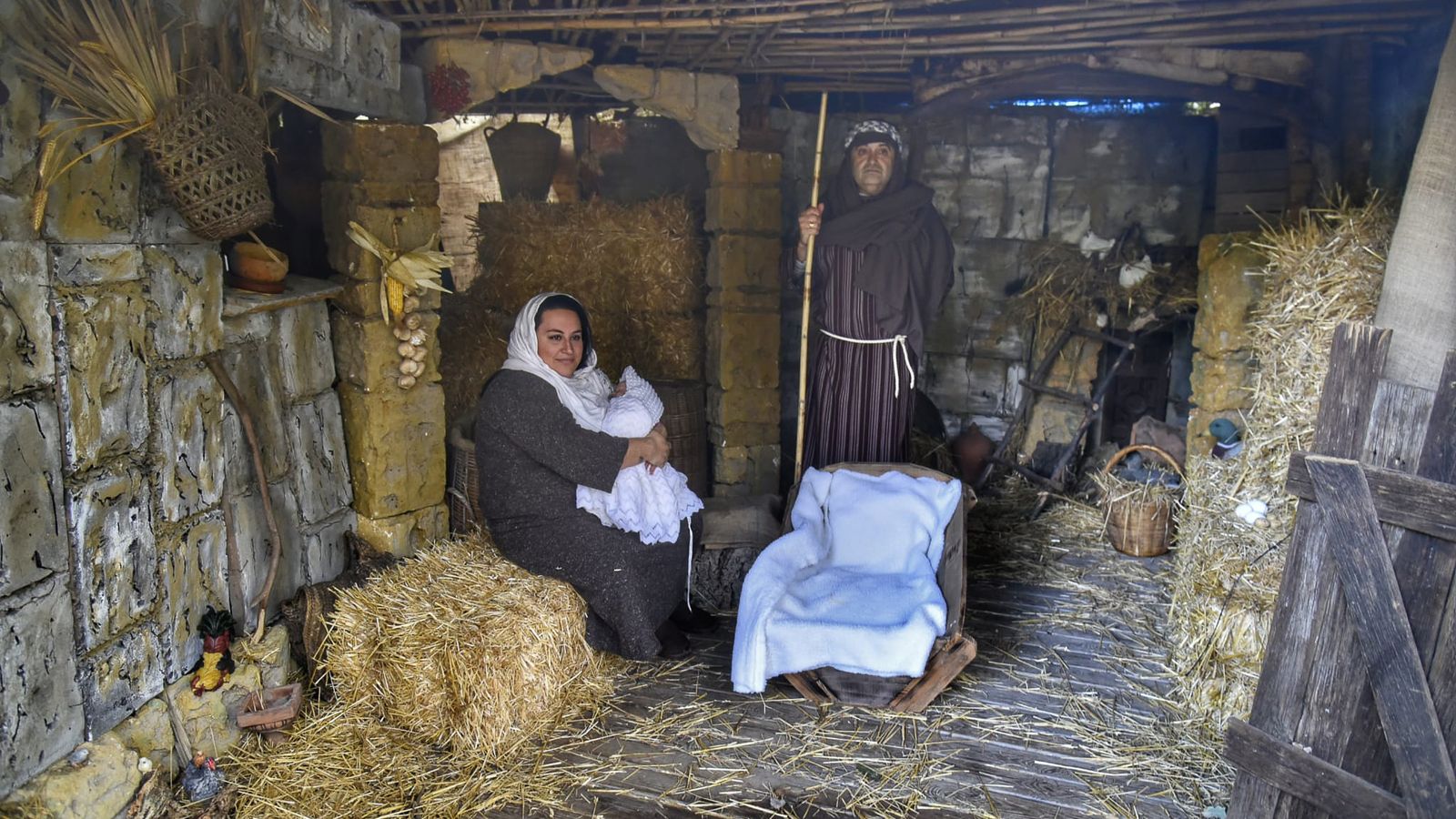 El Belén viviente de Pelayo tras el incendio