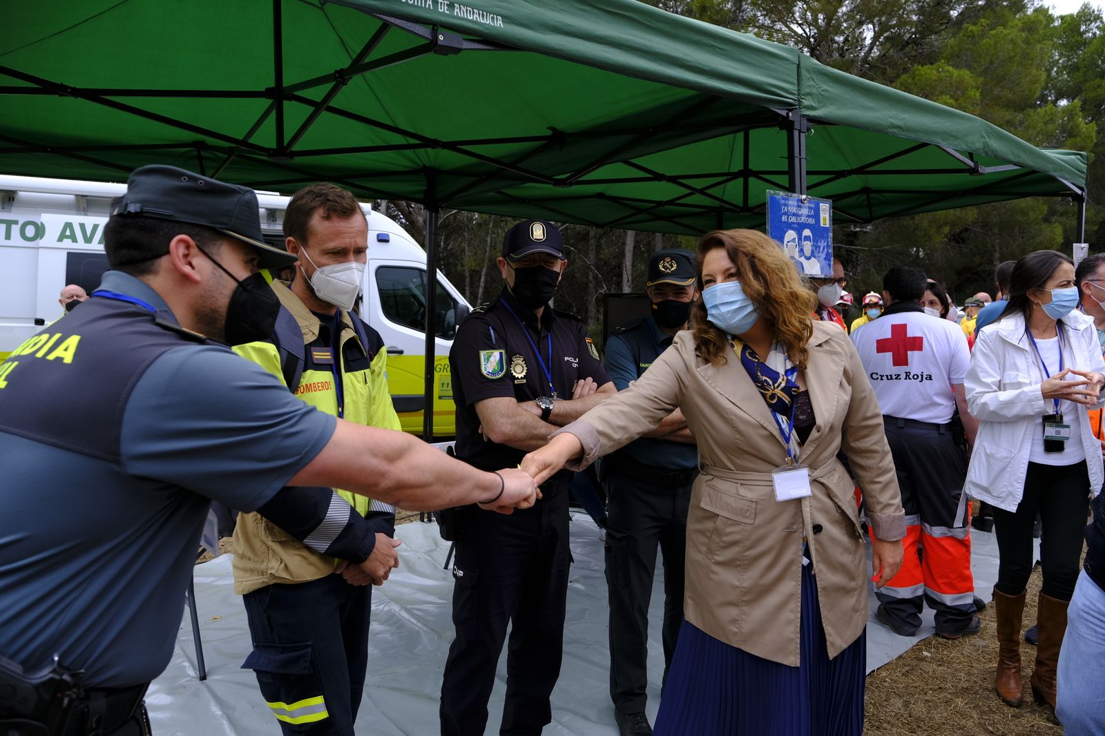 Fotogalería simulacro incendio forestal. Parque periurbano de Castala. Berja (Almería)