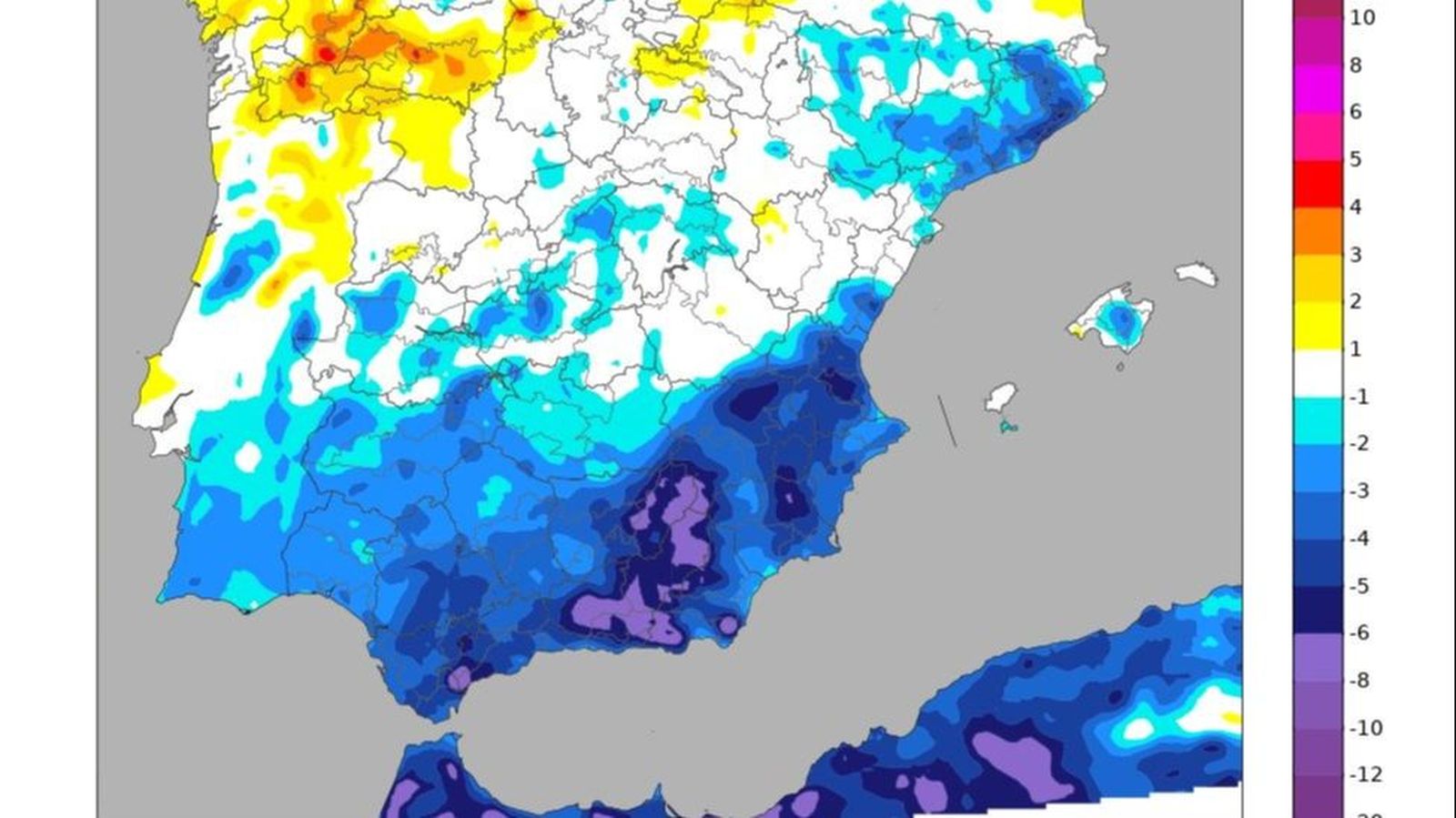 Mapa de las temperaturas mínimas para este Día de Reyes.