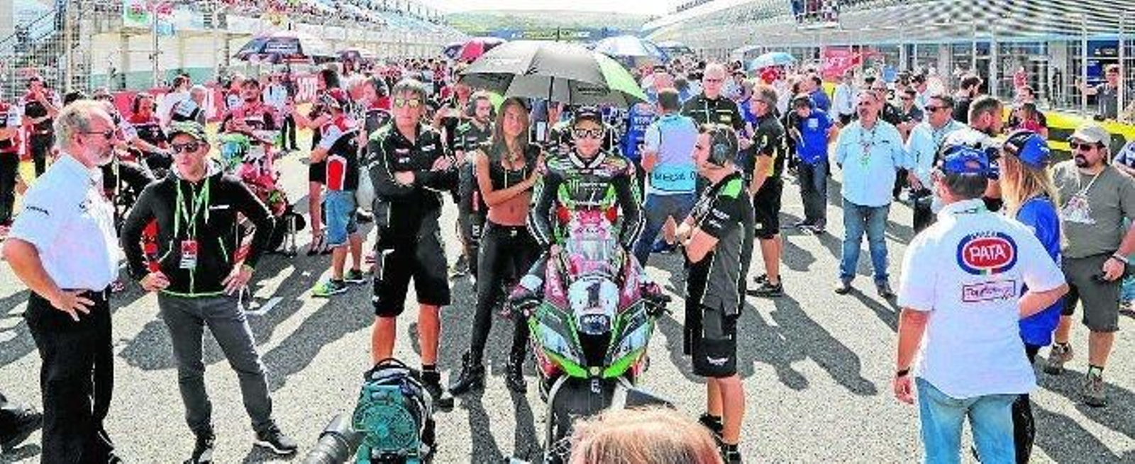 Jonathan Rea, campeón del mundo de Superbike, en la parrilla de salida de la carrera del pasado año en el Circuito de Jerez.