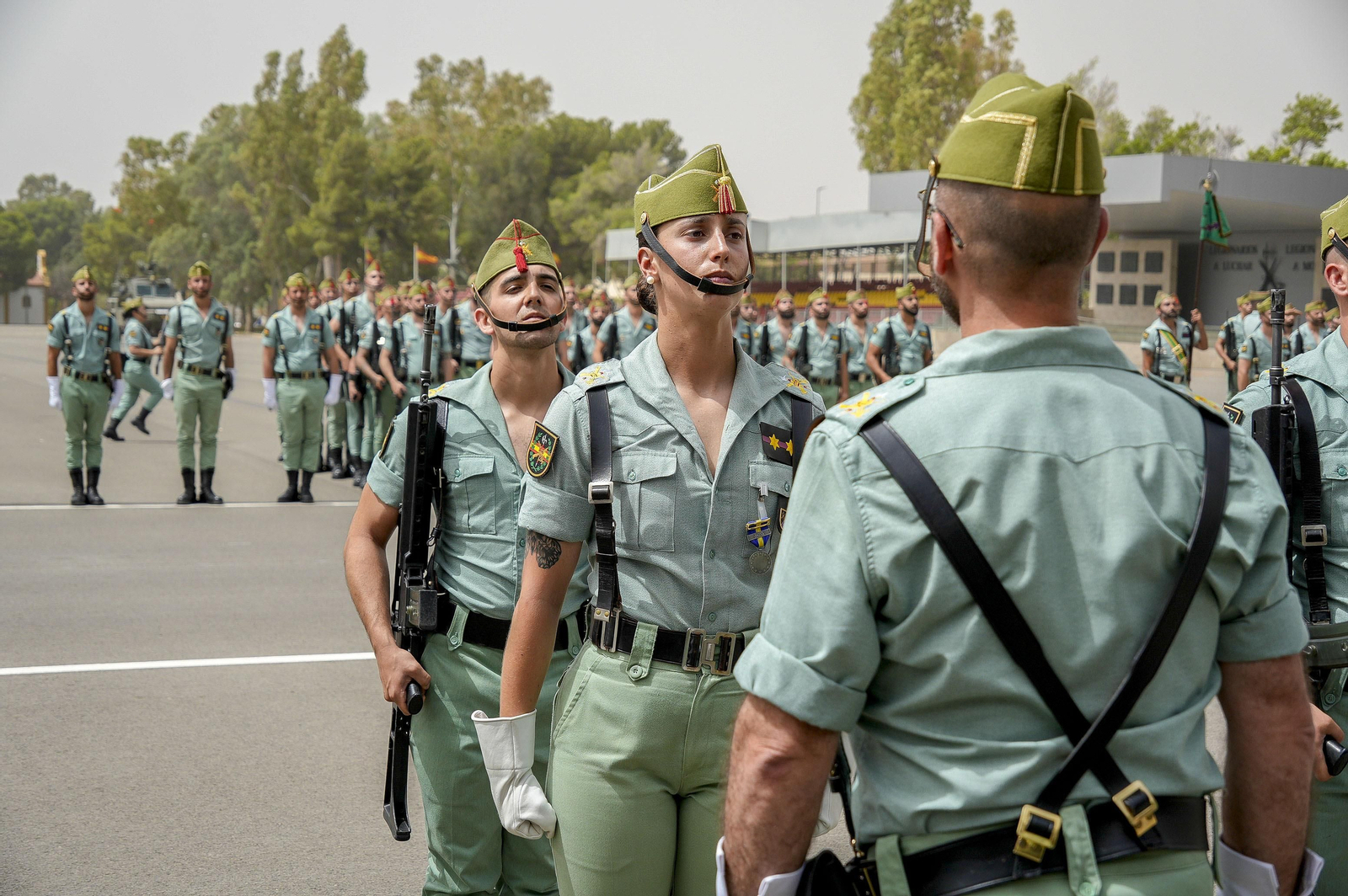 Legionarios en la festividad.