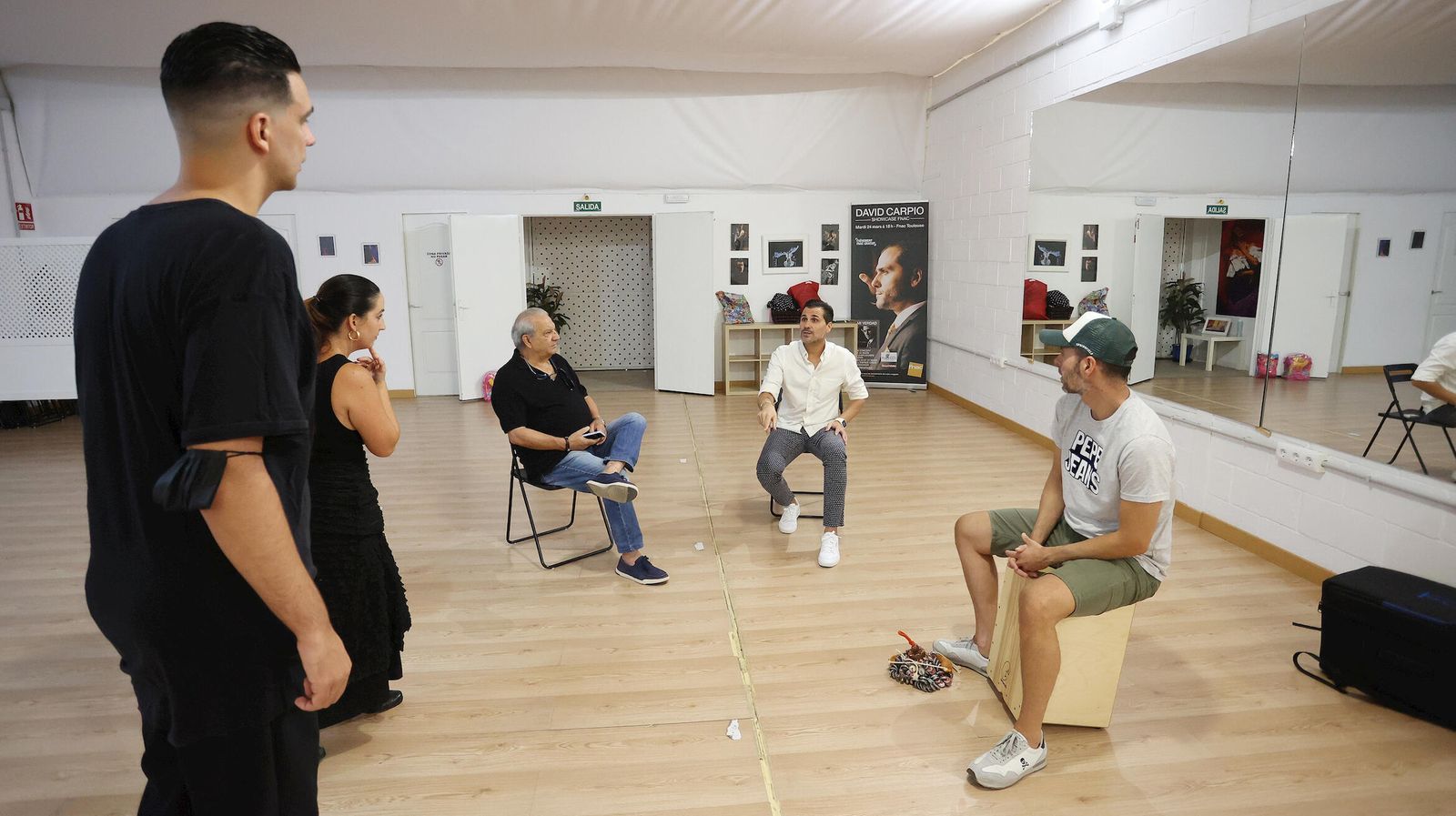 David Carpio, en uno de los ensayos.