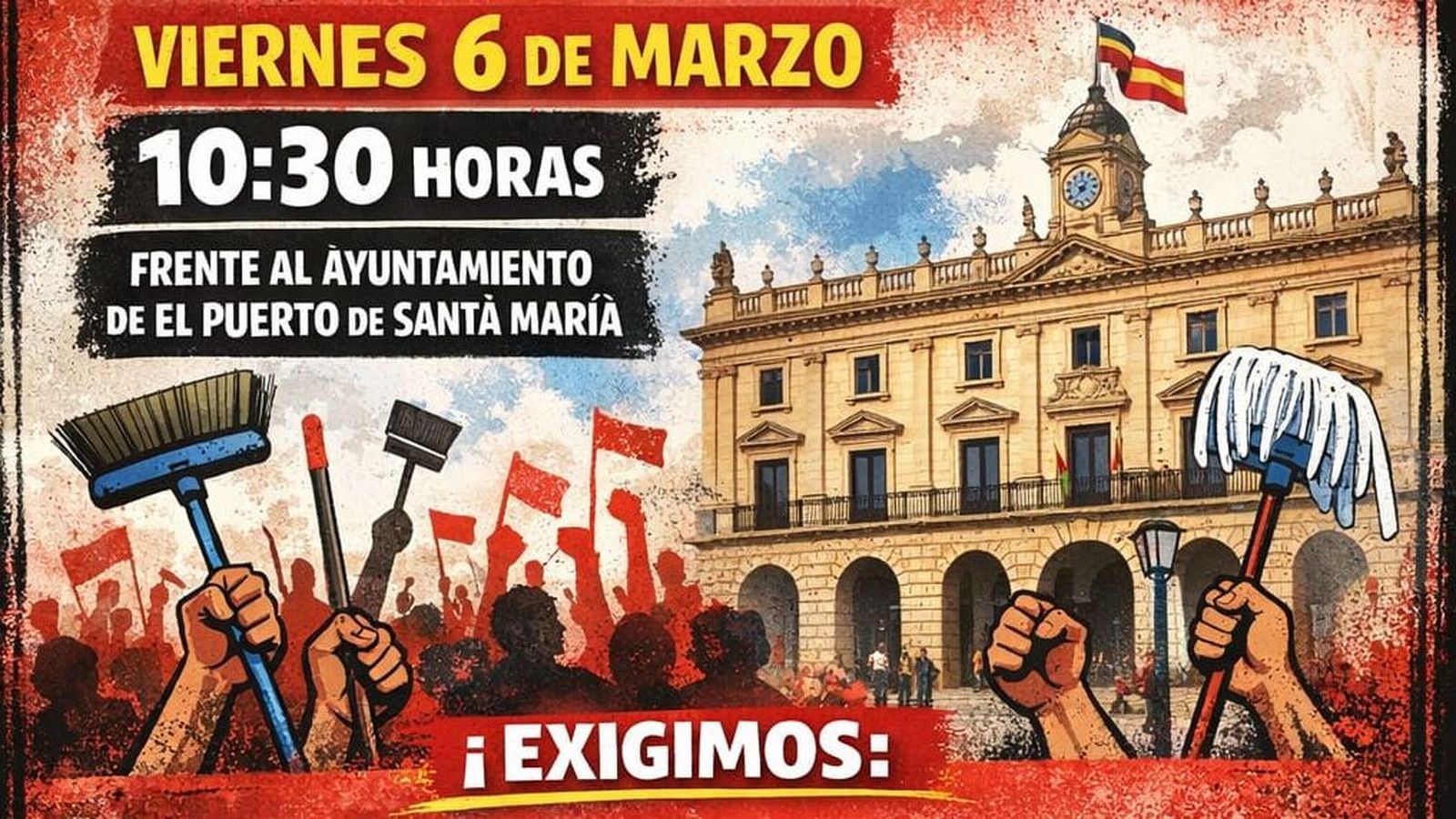 Una imagen del cartel anunciador de la protesta.