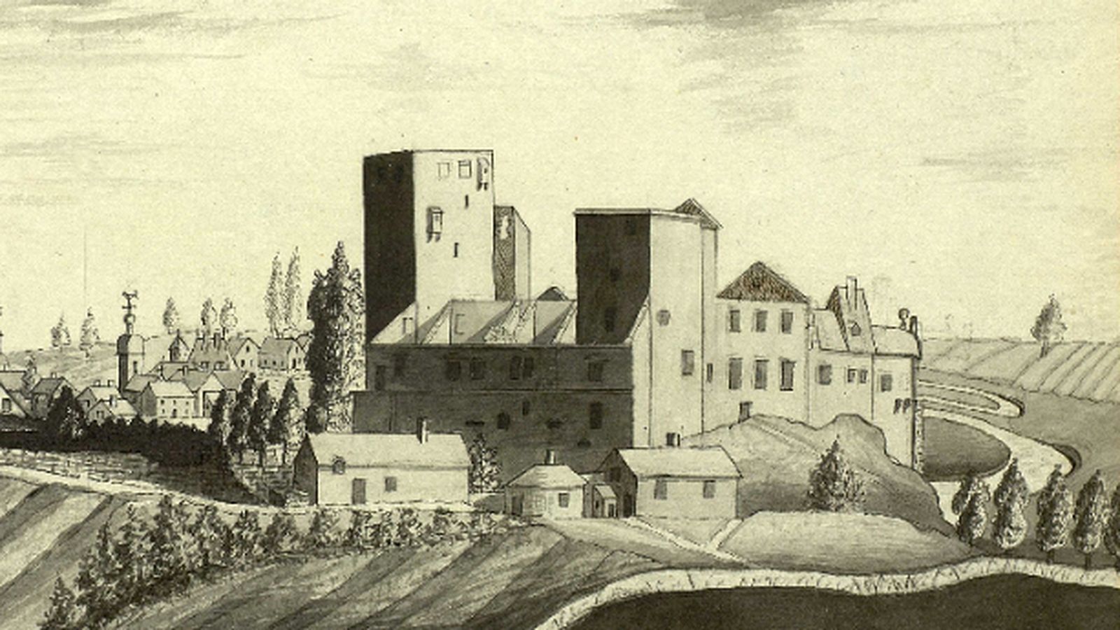 Castillo de Balançon, en el Franco-Condado, residencia de Jean de Rye (Acuarela realizada en el siglo XVIII).