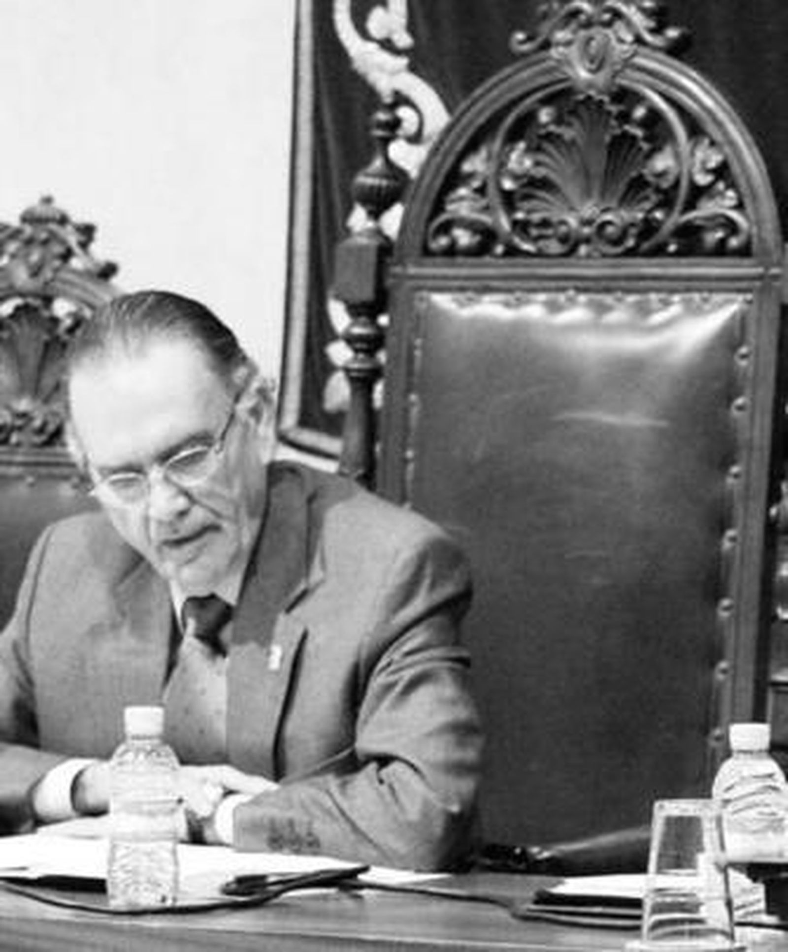 El alcalde de San Roque, Fernando Palma, en un pleno.