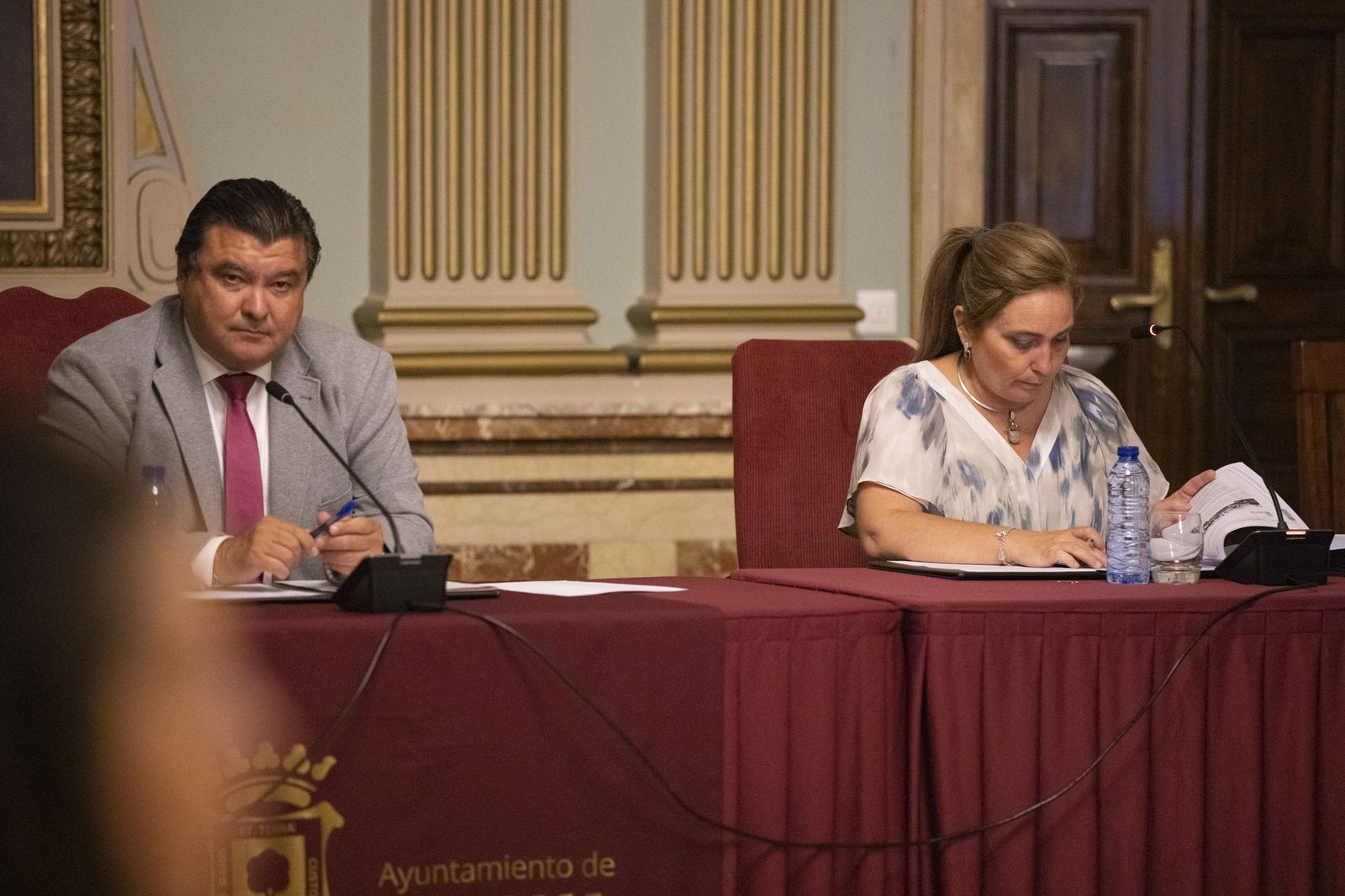 Imágenes del pleno en el Ayuntamiento de Huelva del miércoles 7 de agosto