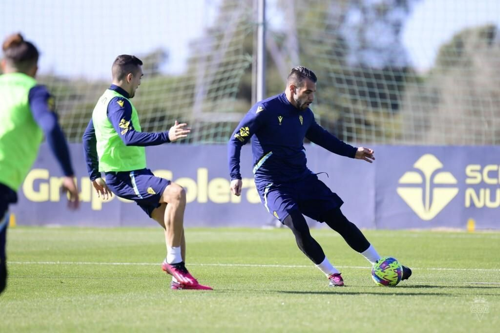 Negredo en un entreno de esta semana antes de lastimarse.