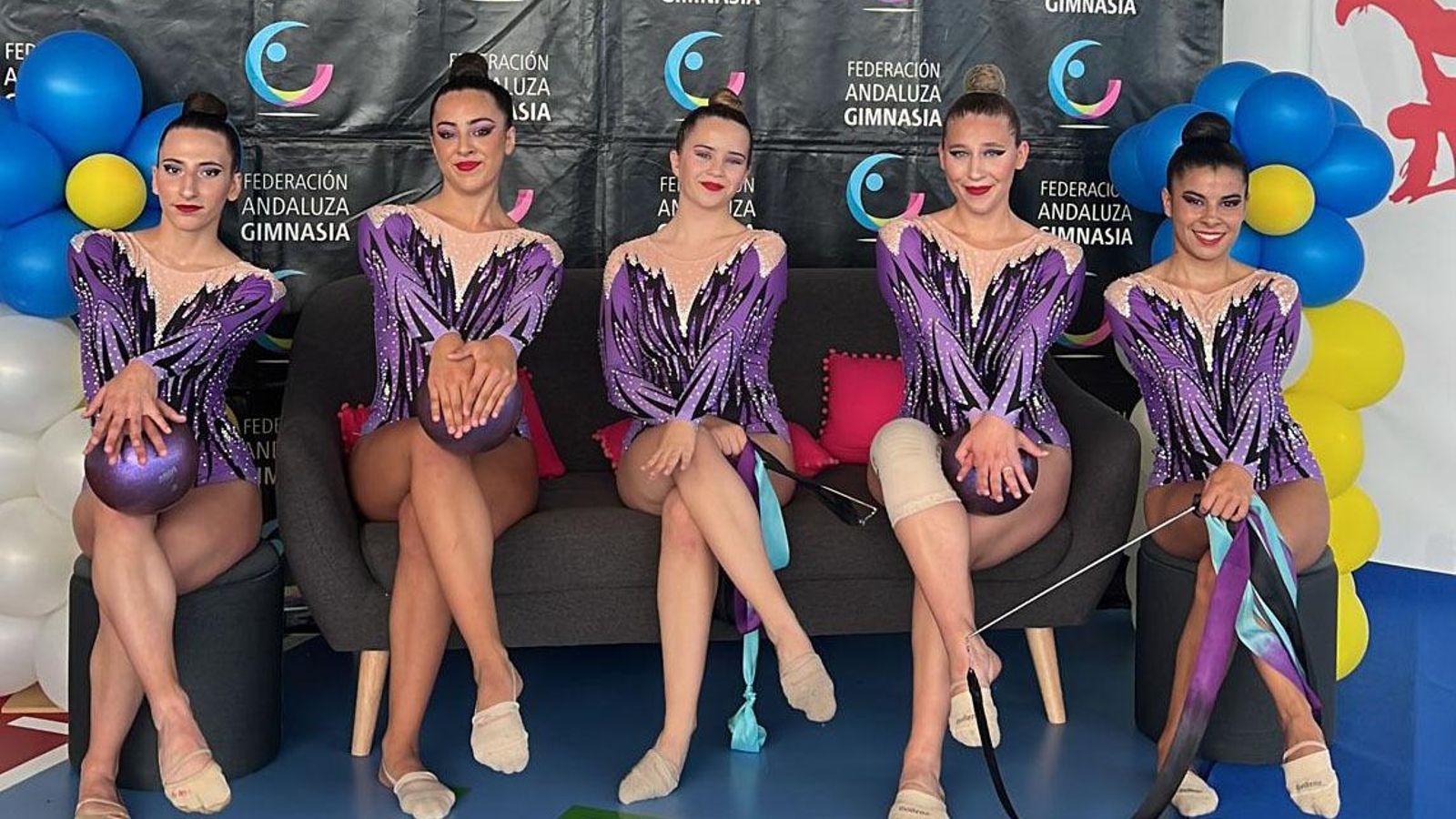 Conjunto juvenil Base del CGR Jerez, formado por Elena, Amara, Marina, Lucia y Marta.