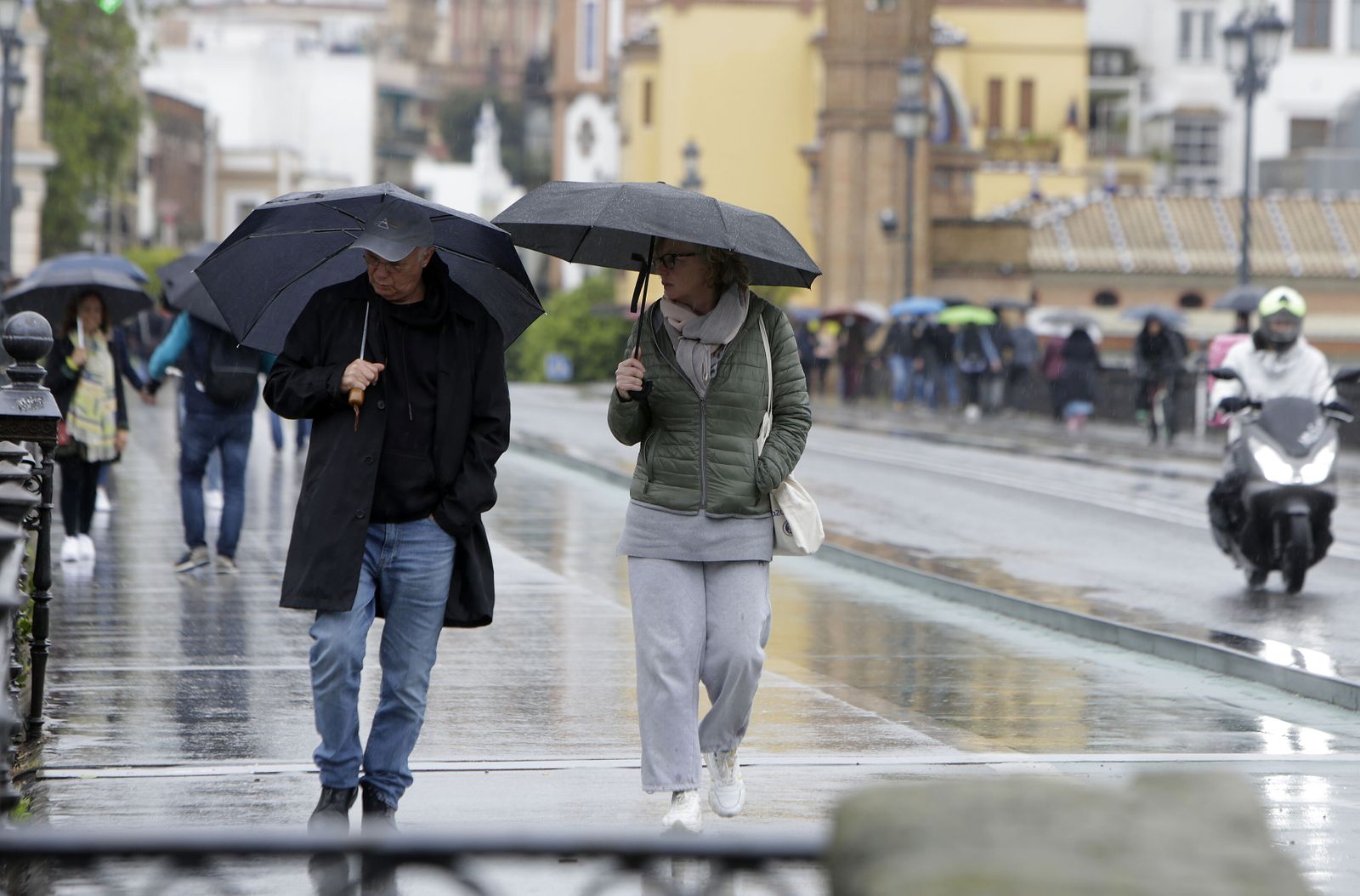 Un día de lluvia en Sevilla este mes de marzo.