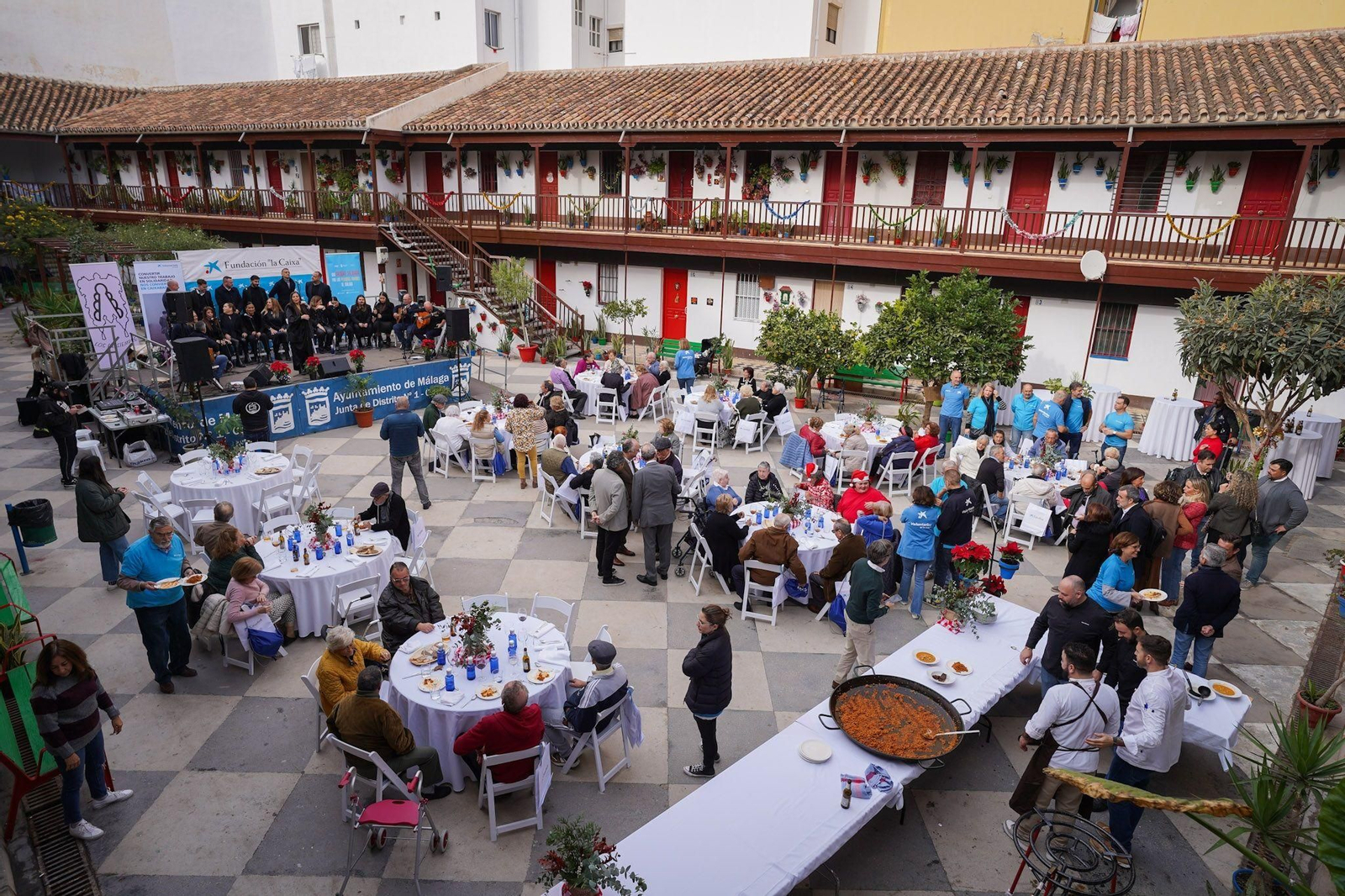 Interior de un corralón de Málaga.