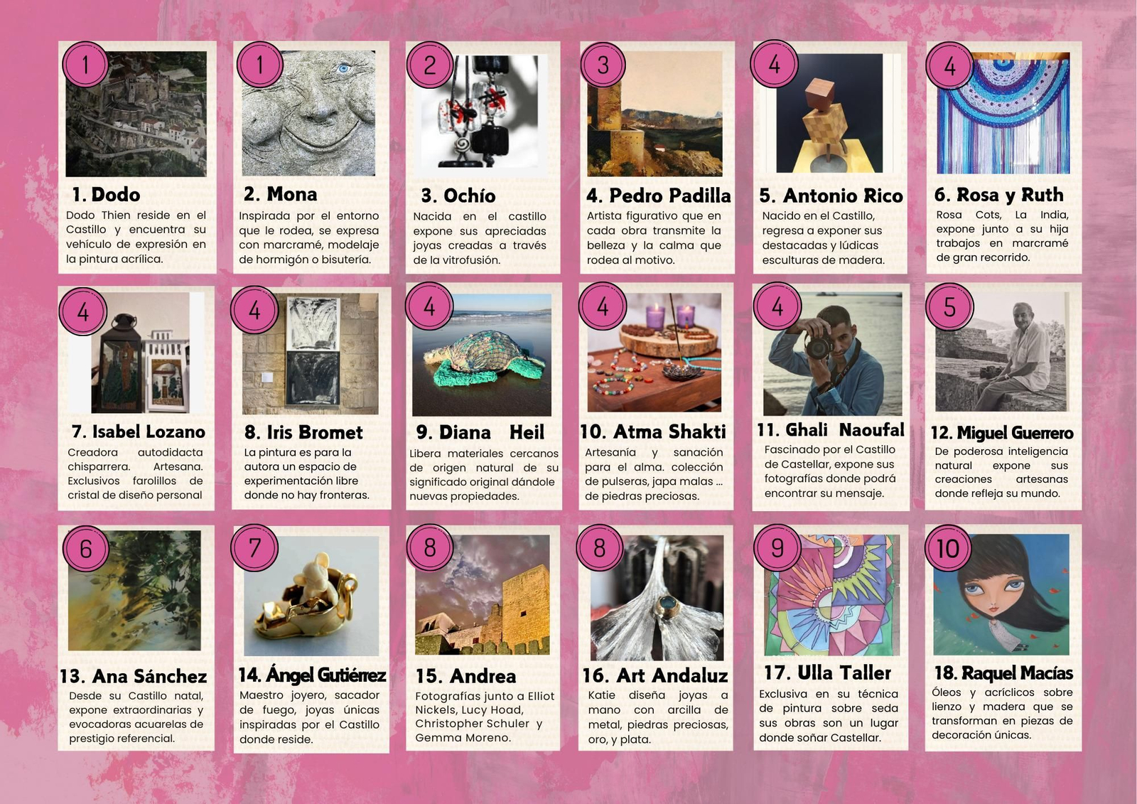 Artistas participantes en el II Open Art de Castellar