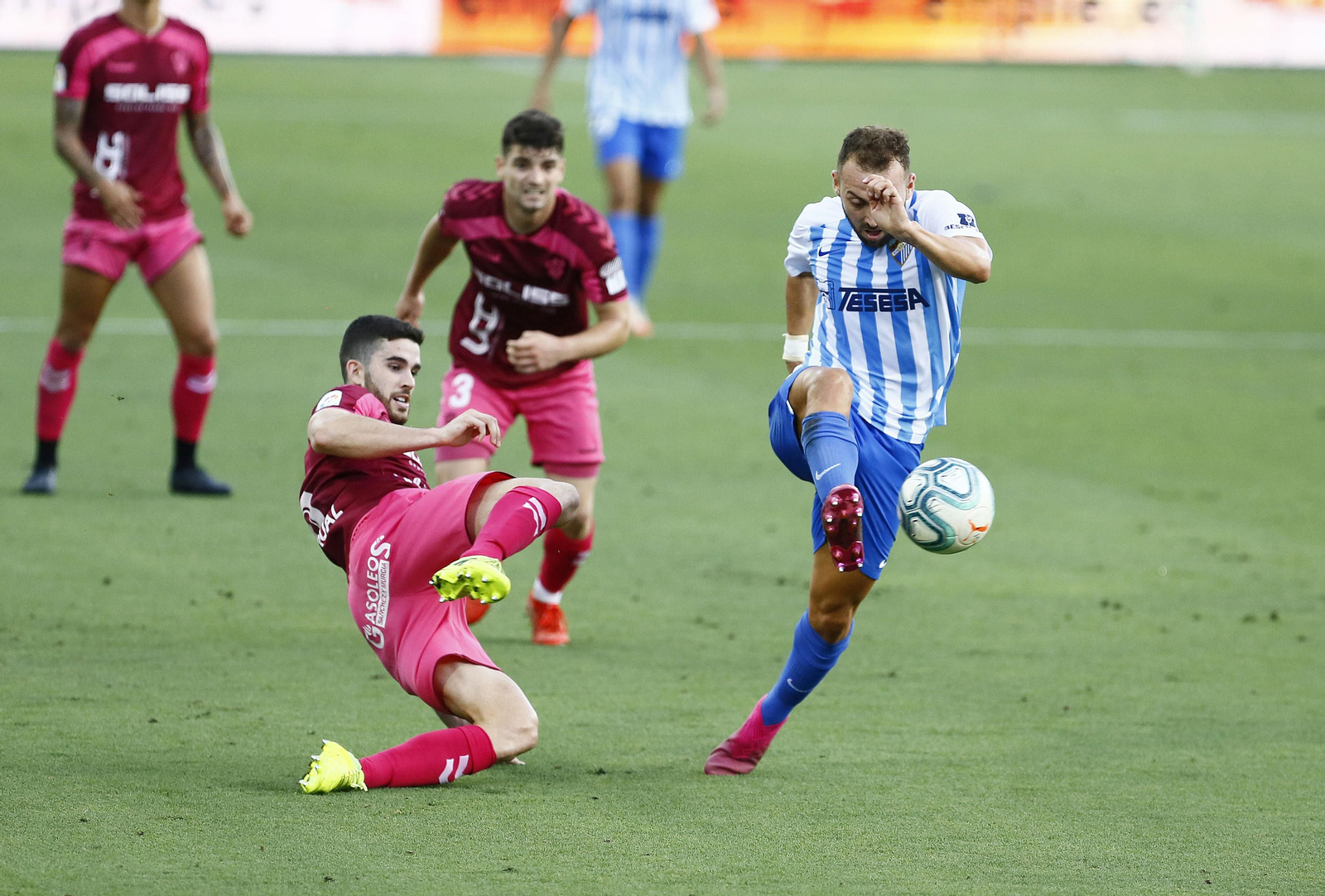 Keidi Bare, durante el Málaga-Albacete