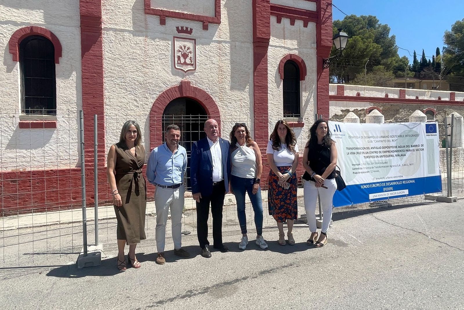 Visita  de los responsables municipales y provinciales al inicio de las obras.