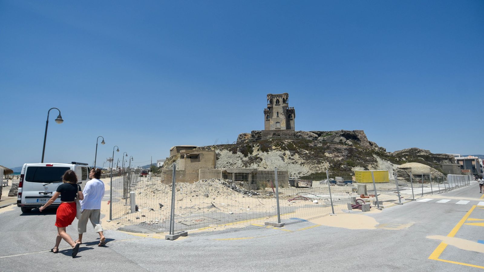 Obras en el castillo de Santa Catalina, en Tarifa.