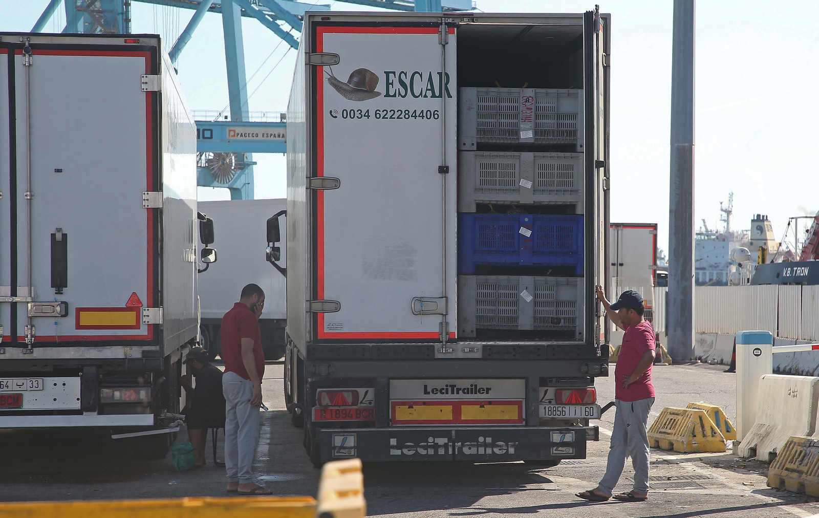 Fotos del colapso de camiones en el Puesto de Control Fronterizo del Puerto de Algeciras