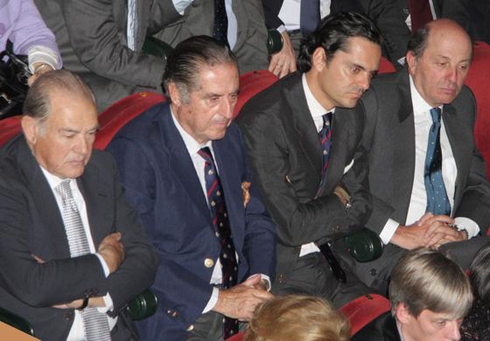 Los empresarios José Bohórquez y Jaime de Parias; Fernando Parias, director de Difusión del Grupo Joly, y Salvador Loring, director de Relaciones Institucionales de Ebro Puleva.